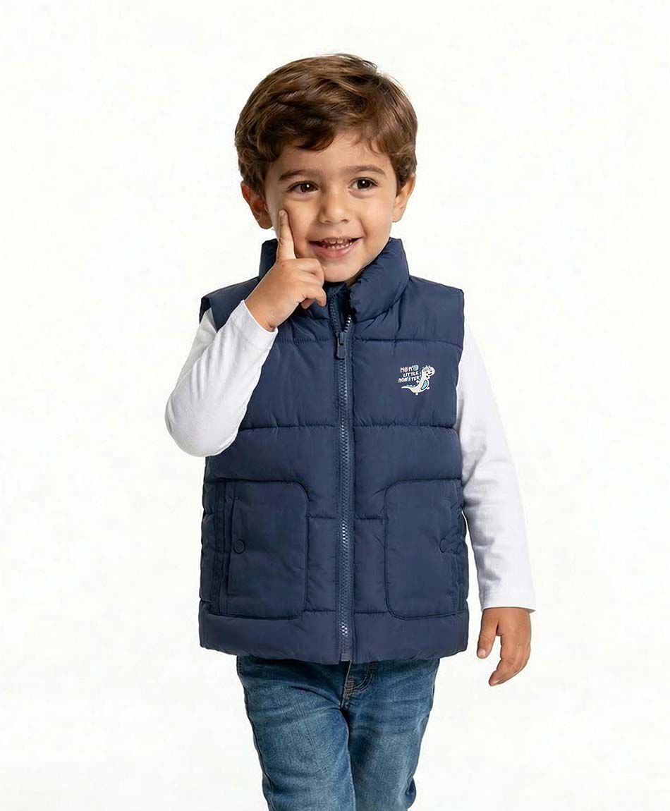 Parka beb&eacute; sin mangas navy