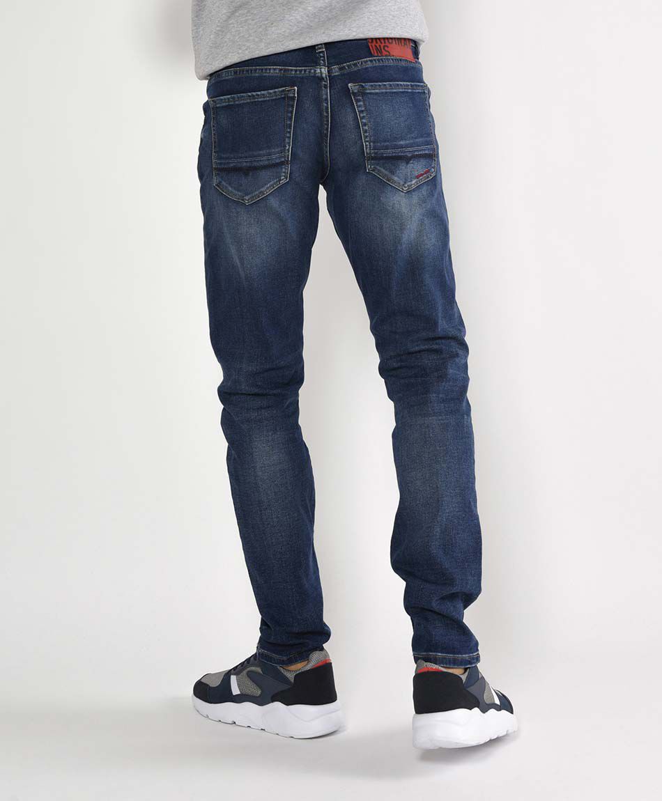 Jeans hombre desgastado skinny fit