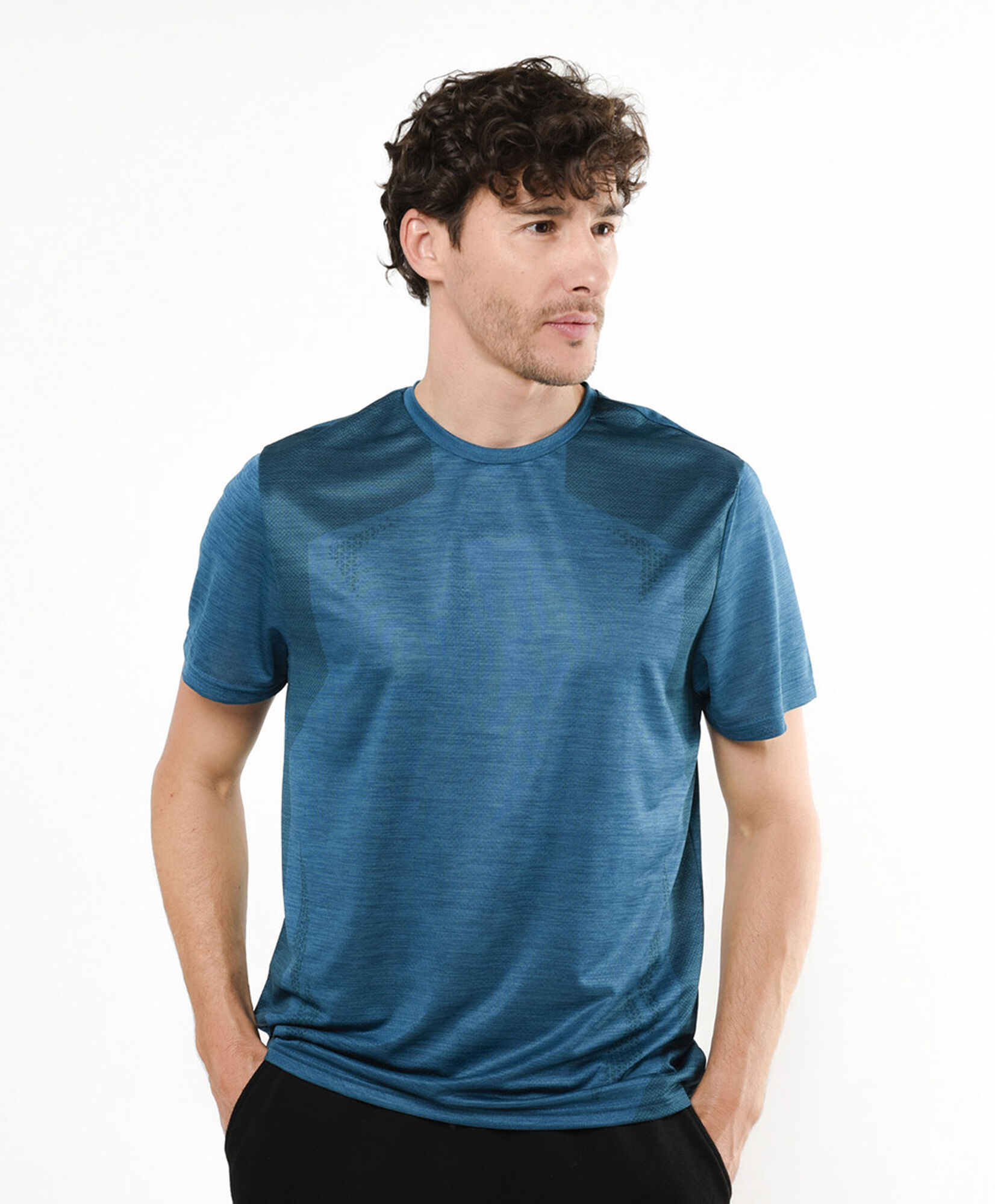 Polera deportiva hombre turquesa Polera deportiva hombre turquesa