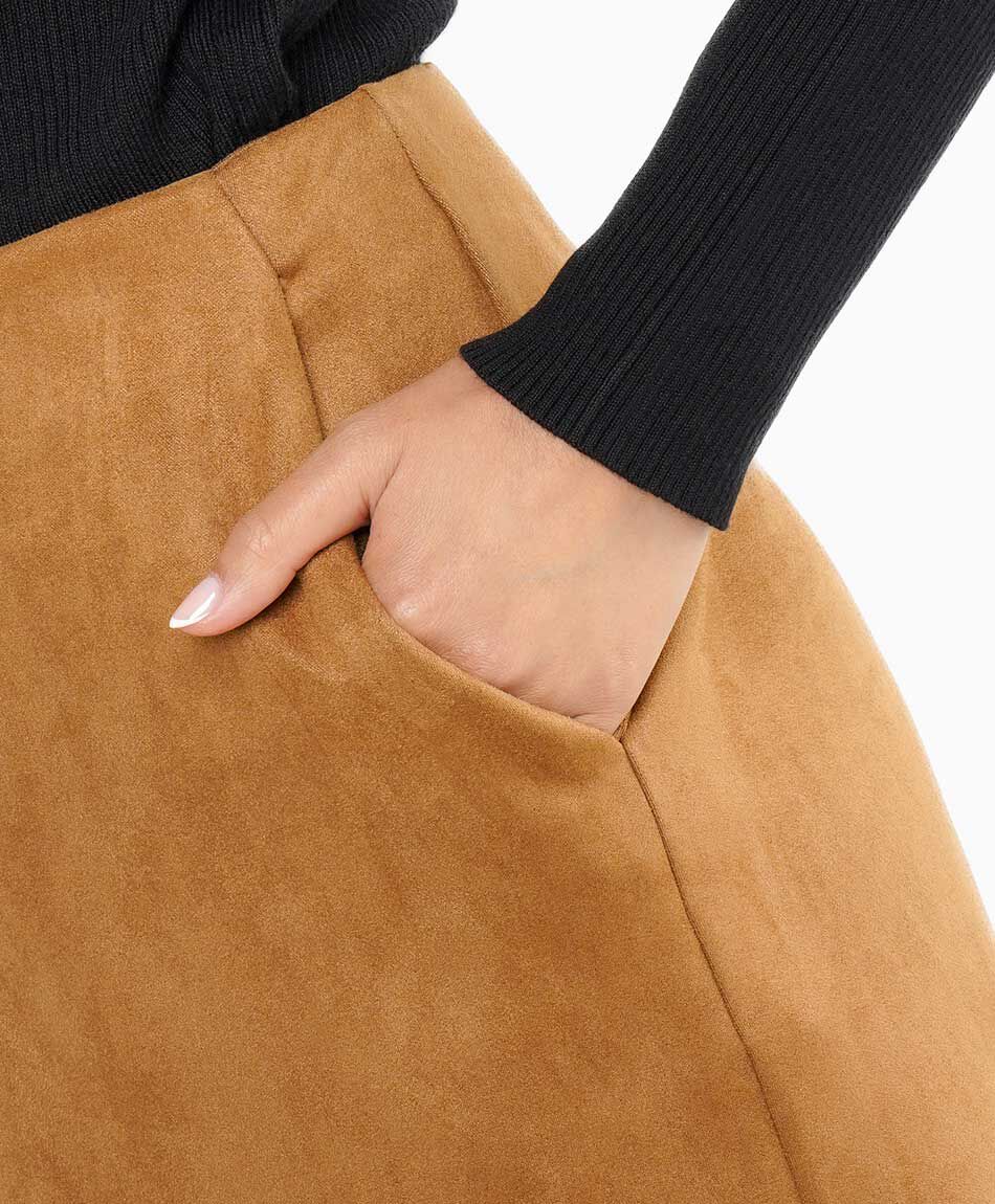 Mini falda mujer suede lisa