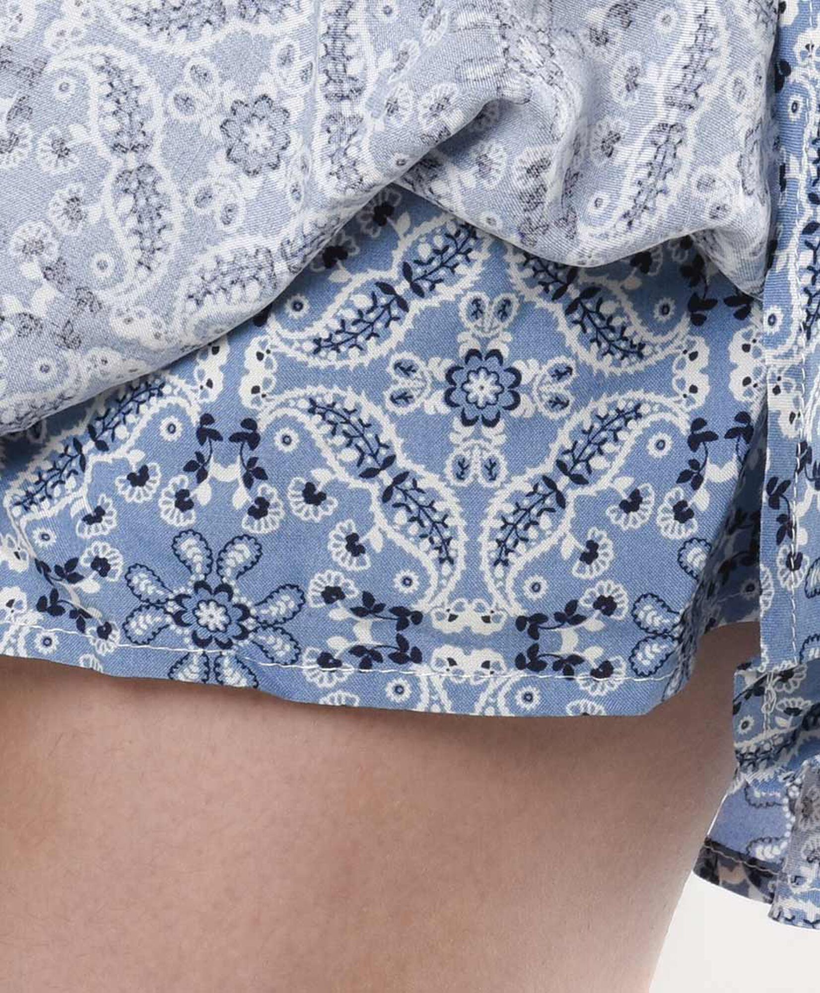 Mini falda mujer estampada azul Mini falda mujer estampada azul