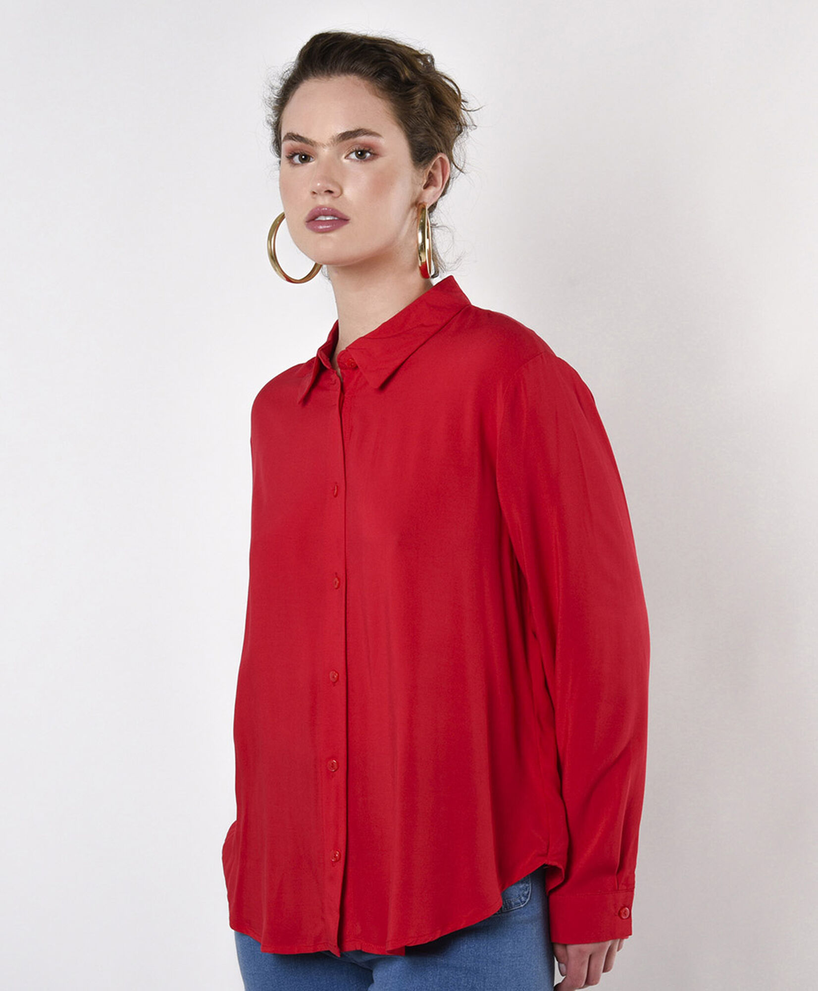 Blusa mujer camisera roja Blusa mujer camisera roja