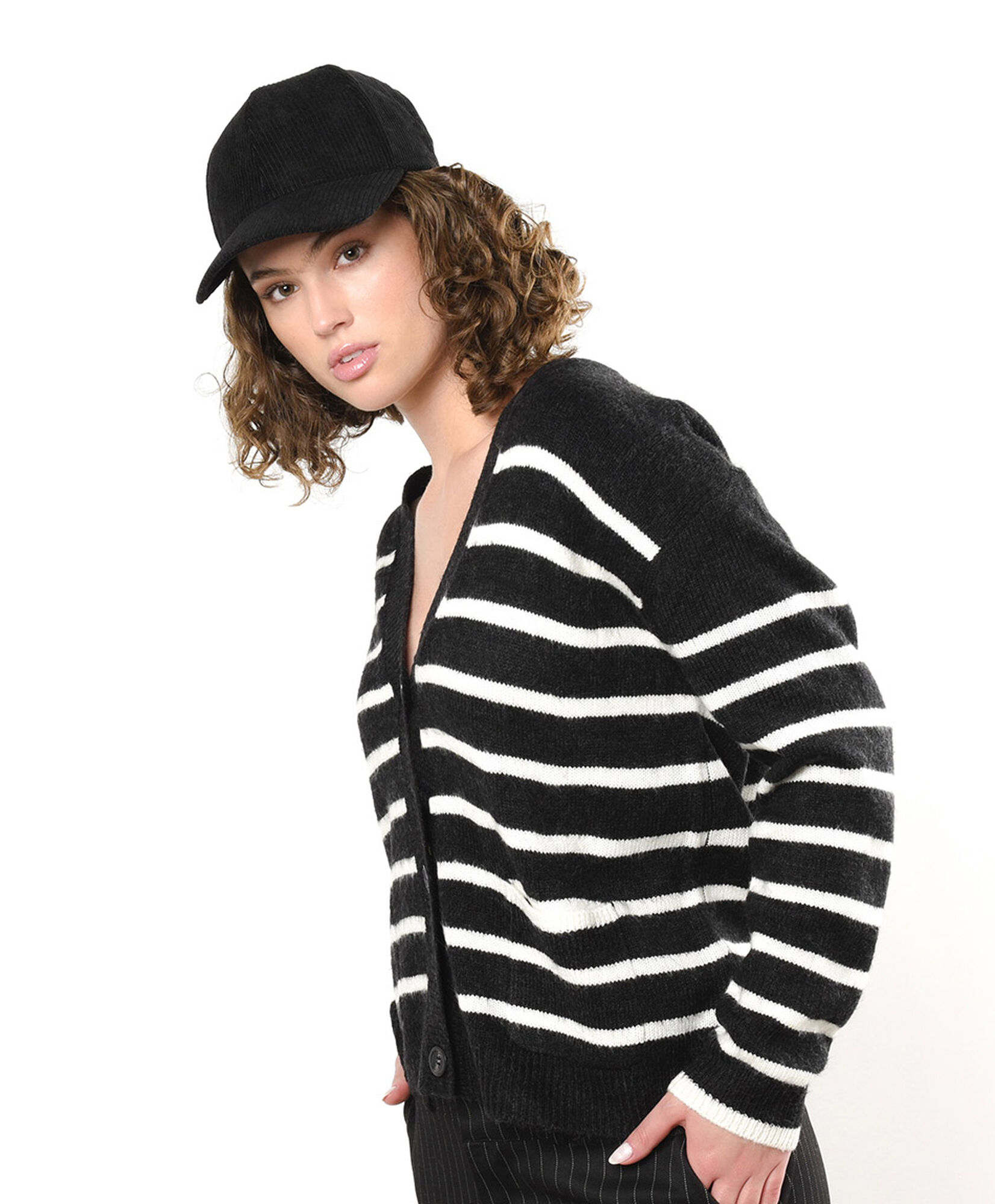Cardigan mujer rayas bicolor Cardigan mujer rayas bicolor