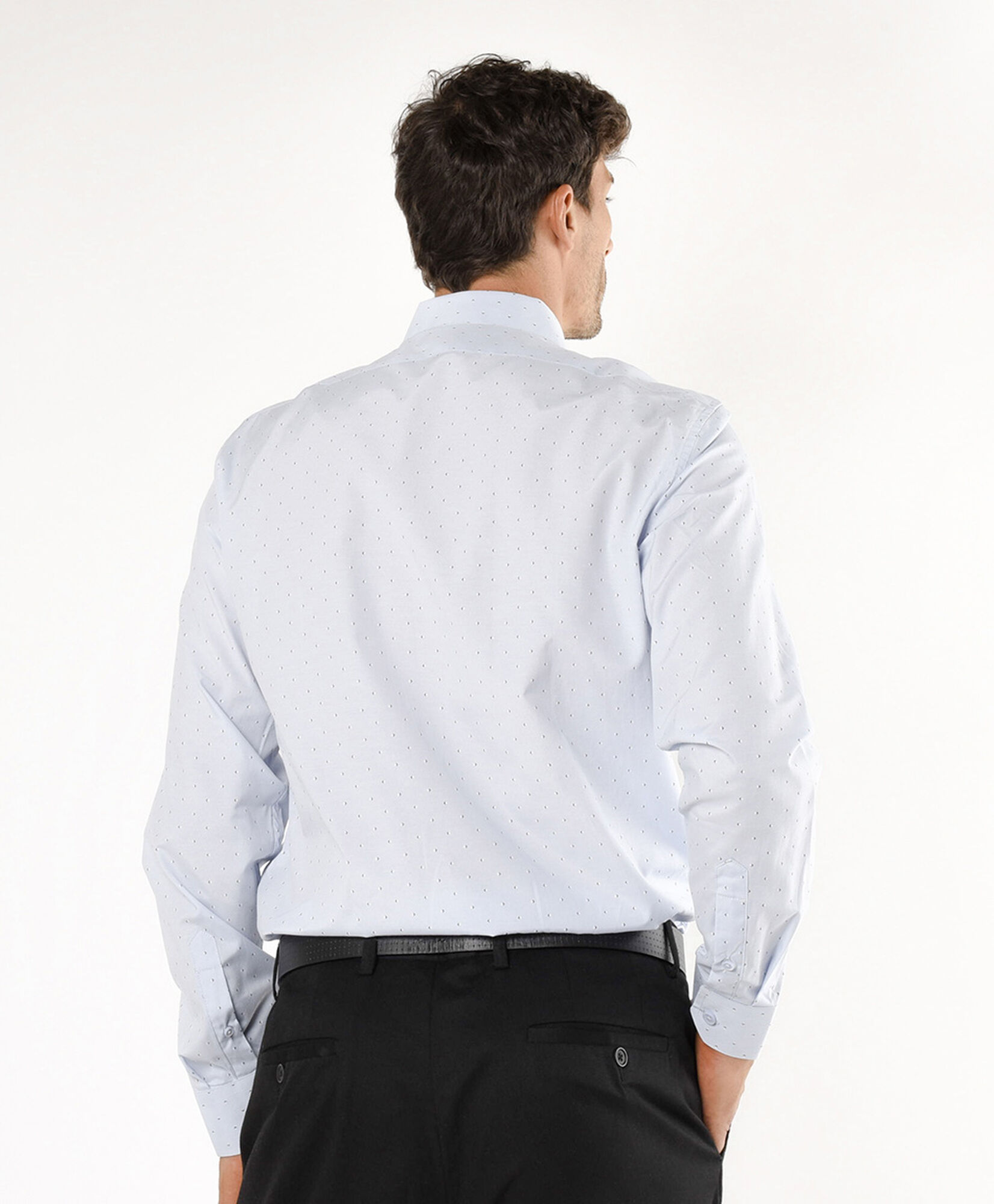 Camisa hombre puntitos celeste Camisa hombre puntitos celeste