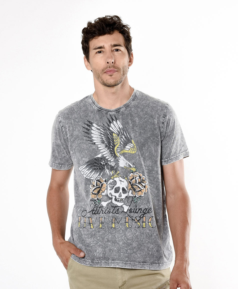 Polera hombre estampado &aacute;guila