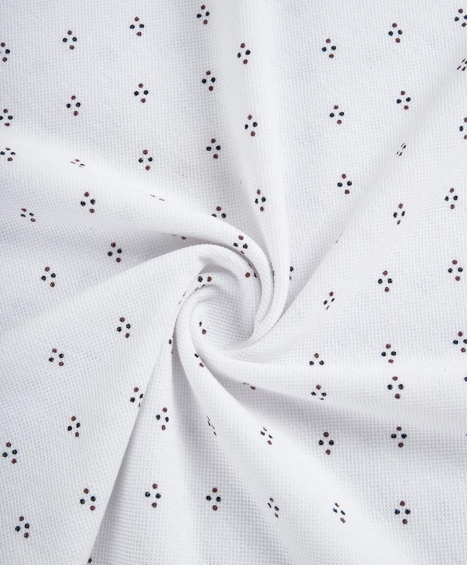 Polera hombre cuello polo puntitos