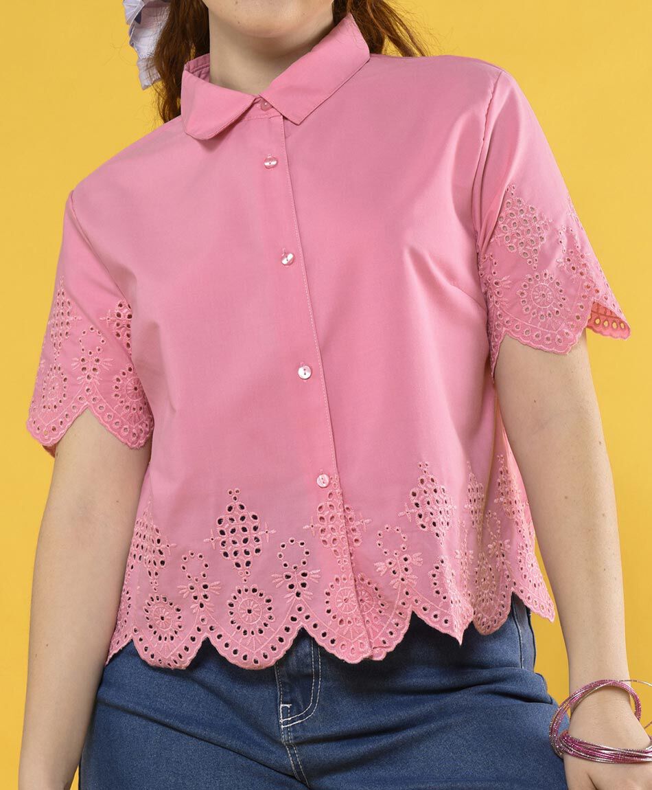 Blusa oversize manga corta