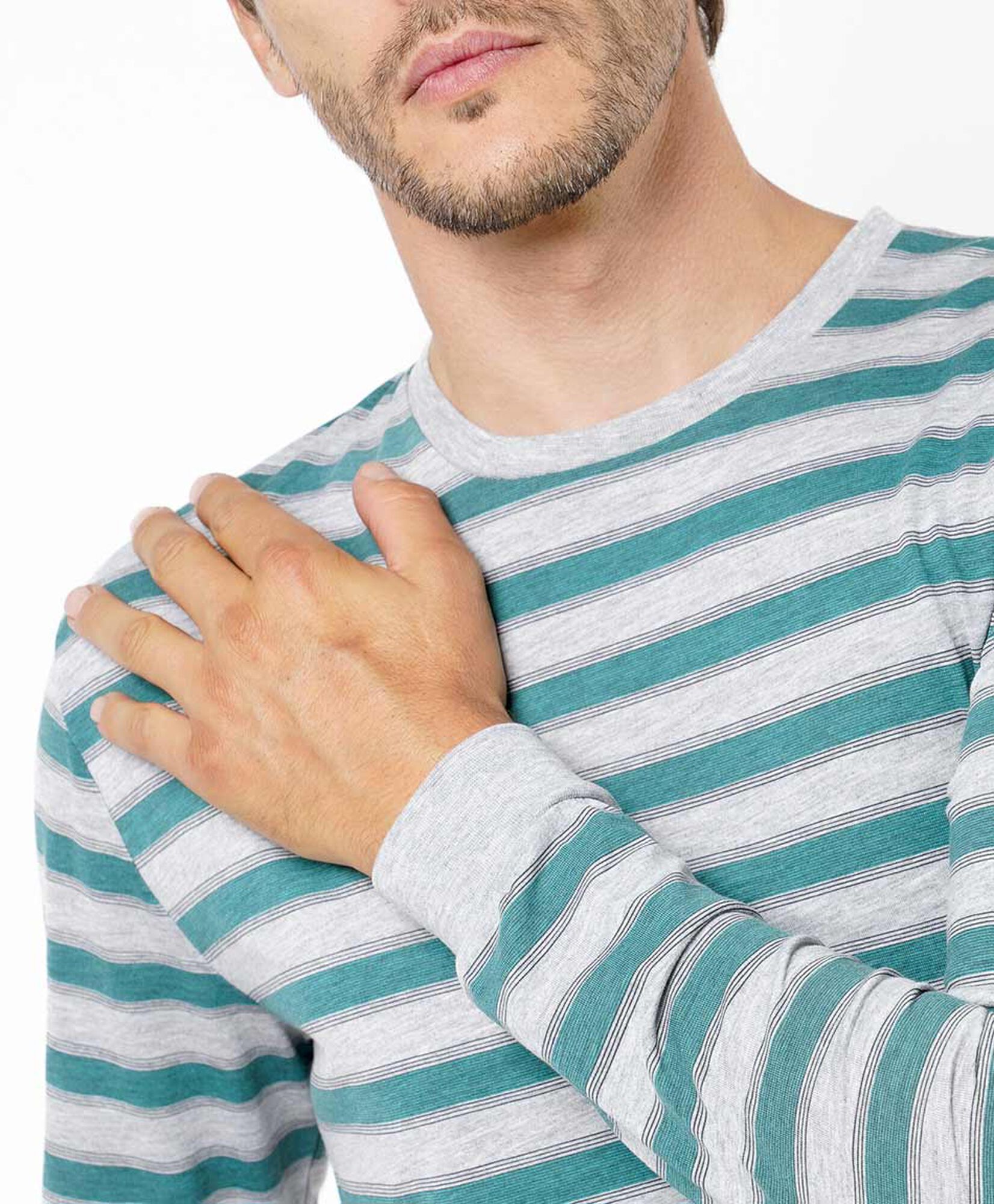 Pijama hombre líneas verdes Pijama hombre líneas verdes