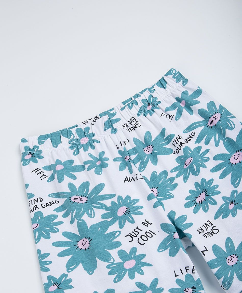 Short ni&ntilde;a biker floreado