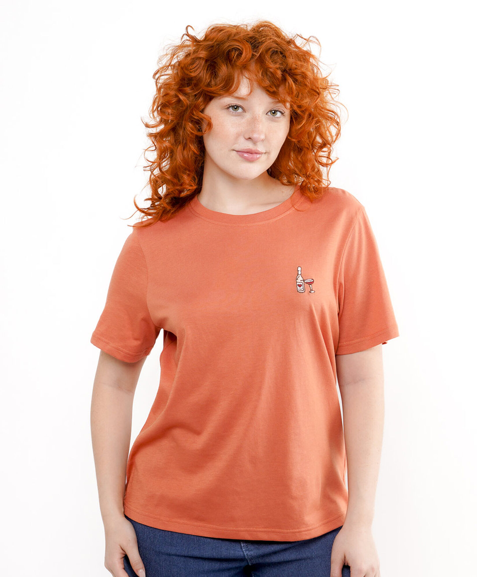 Polera mujer estampado copa vino Polera mujer estampado copa vino