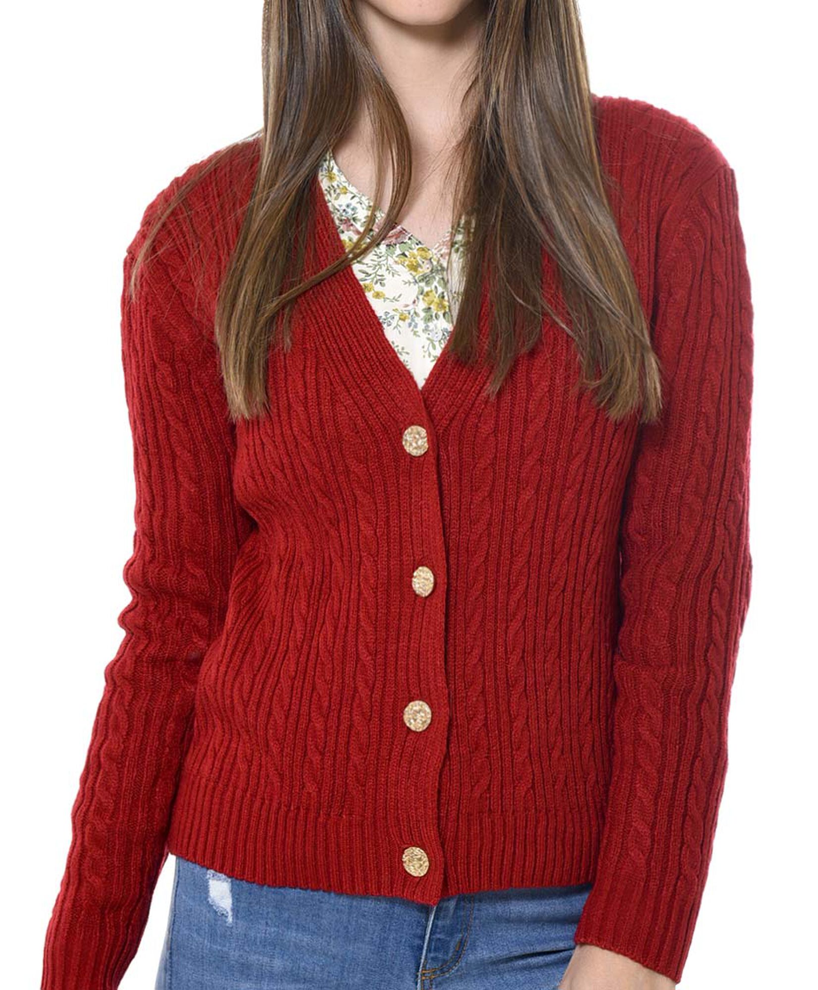 Cardigan trenzado corto Cardigan trenzado corto
