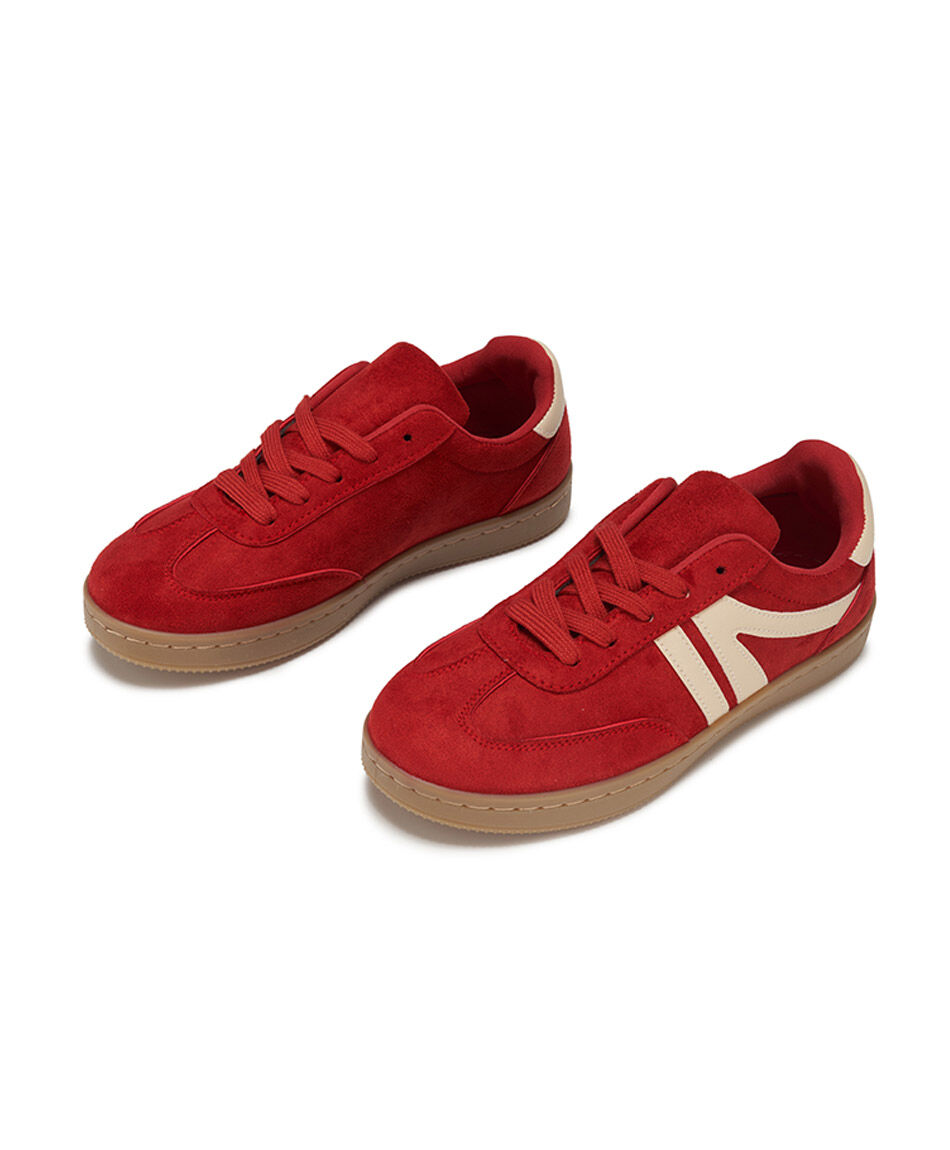 Zapatilla mujer vintage roja