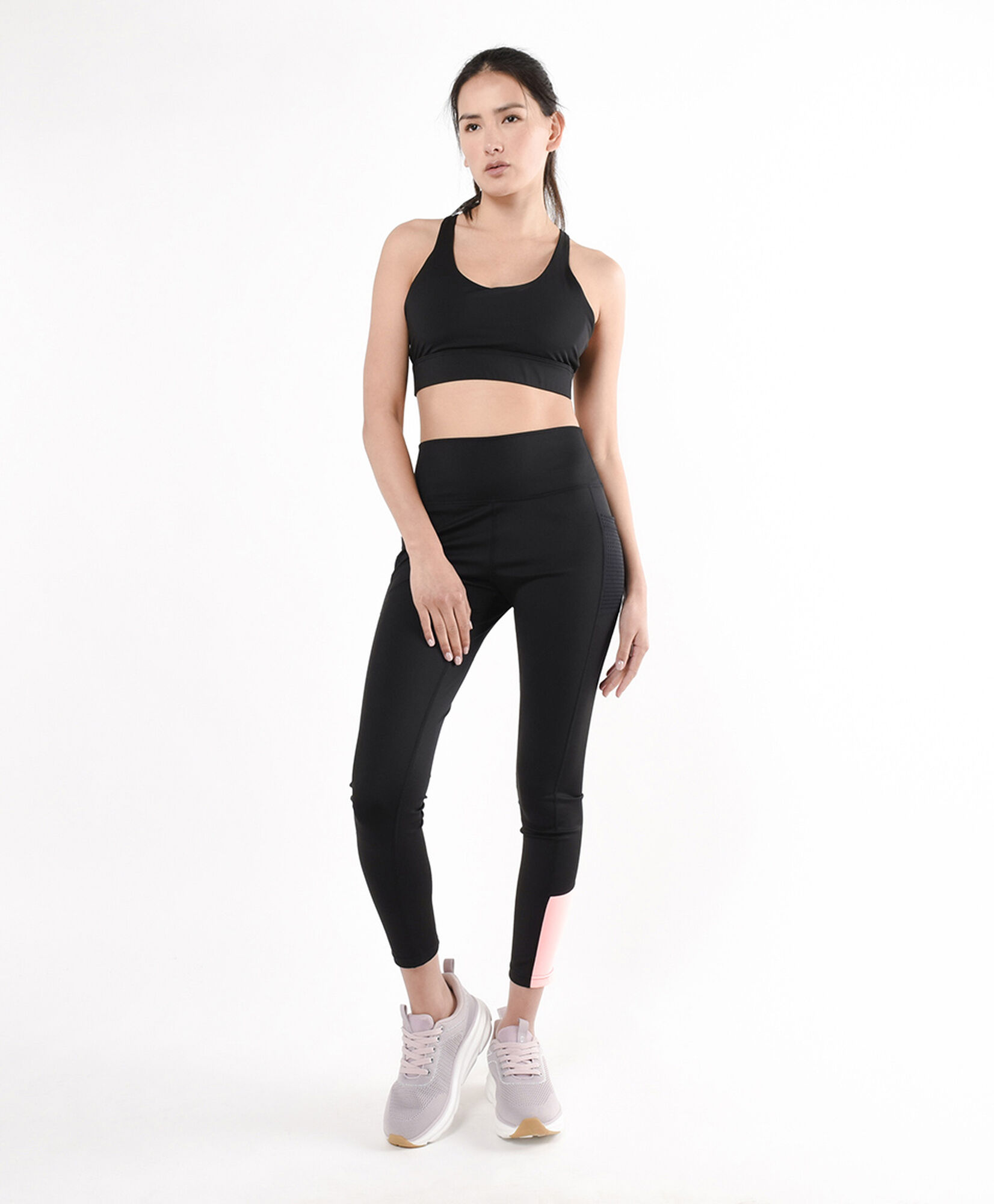 Calza deportiva mujer franja rosa Calza deportiva mujer franja rosa