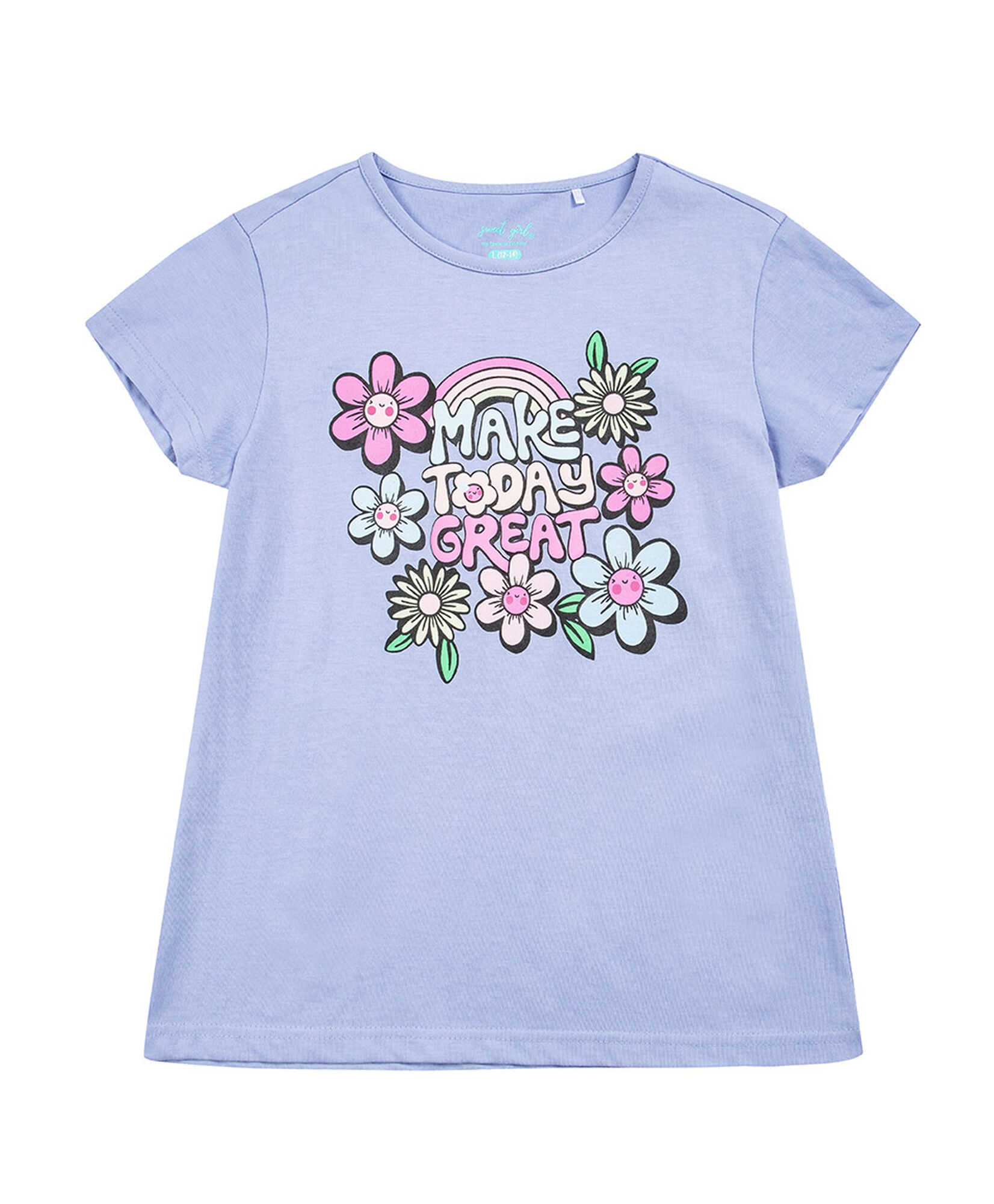 Polera niña frase flores Polera niña frase flores