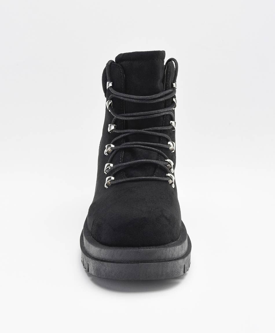 Botin mujer velvet taco cuadrado