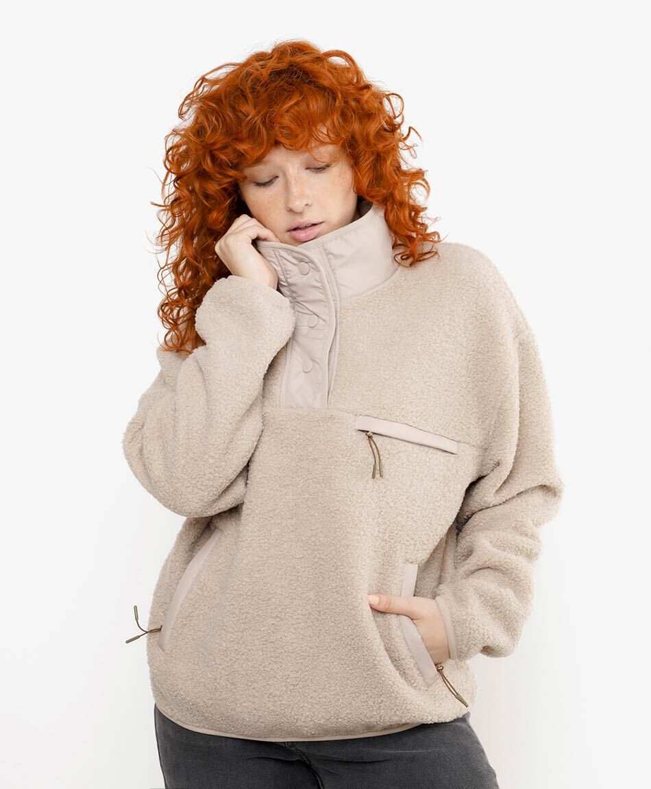 Polar mujer botones punto medio