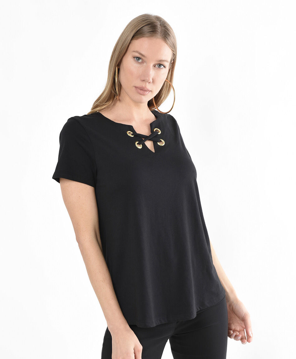 Polera mujer cinta cruzada