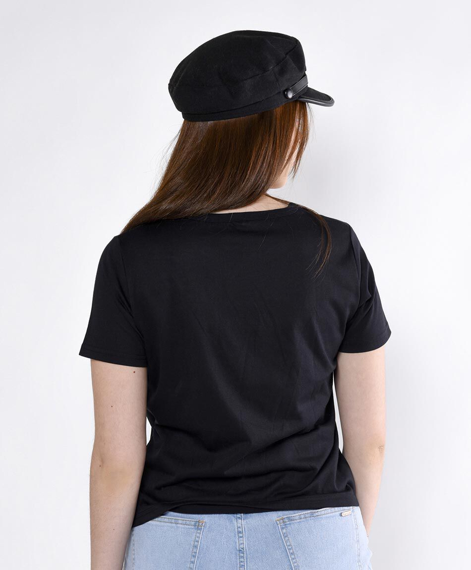 Polera manga corta cuello redondo