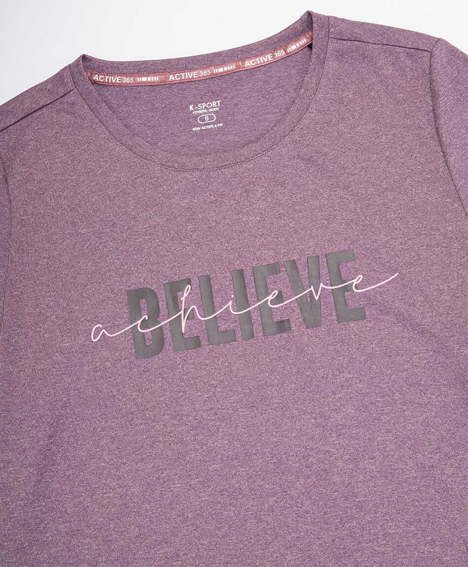 Polera deportiva mujer belive morado