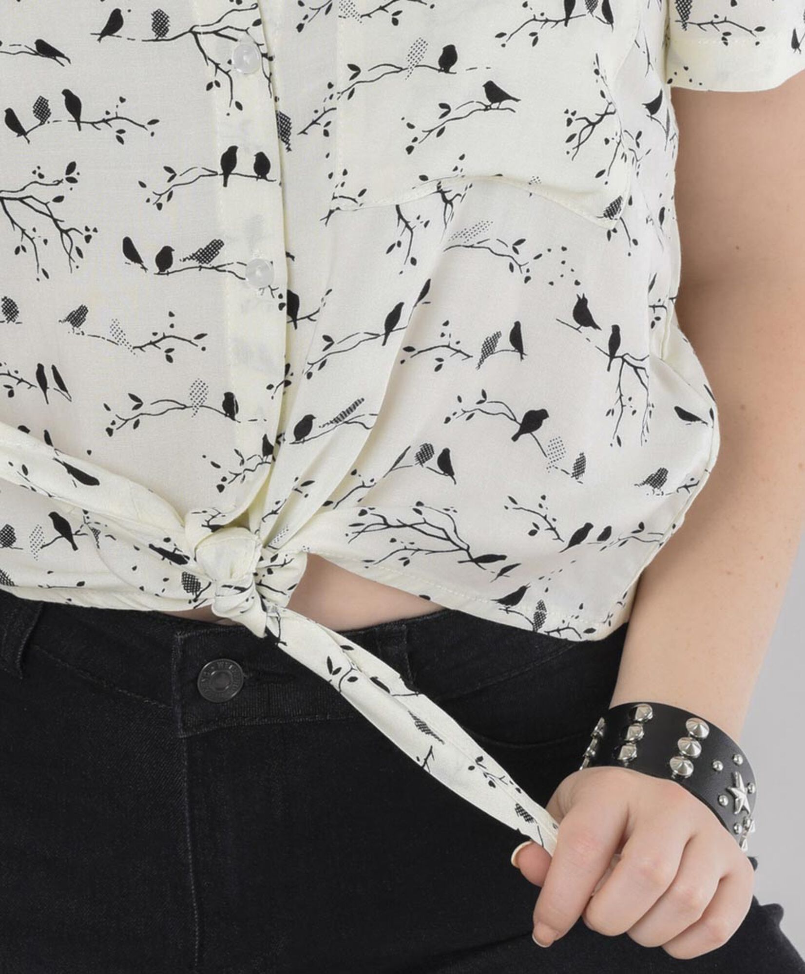 Blusa mujer pajaritos estampados Blusa mujer pajaritos estampados