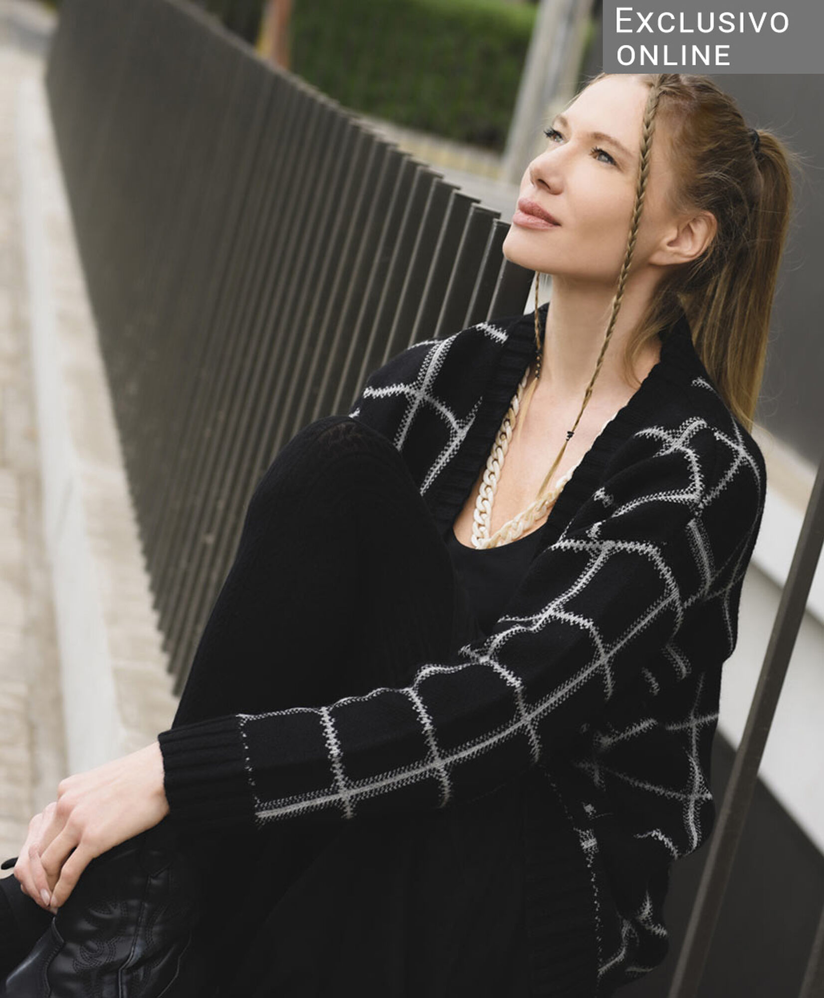 Cardigan mujer largo cuadros Cardigan mujer largo cuadros