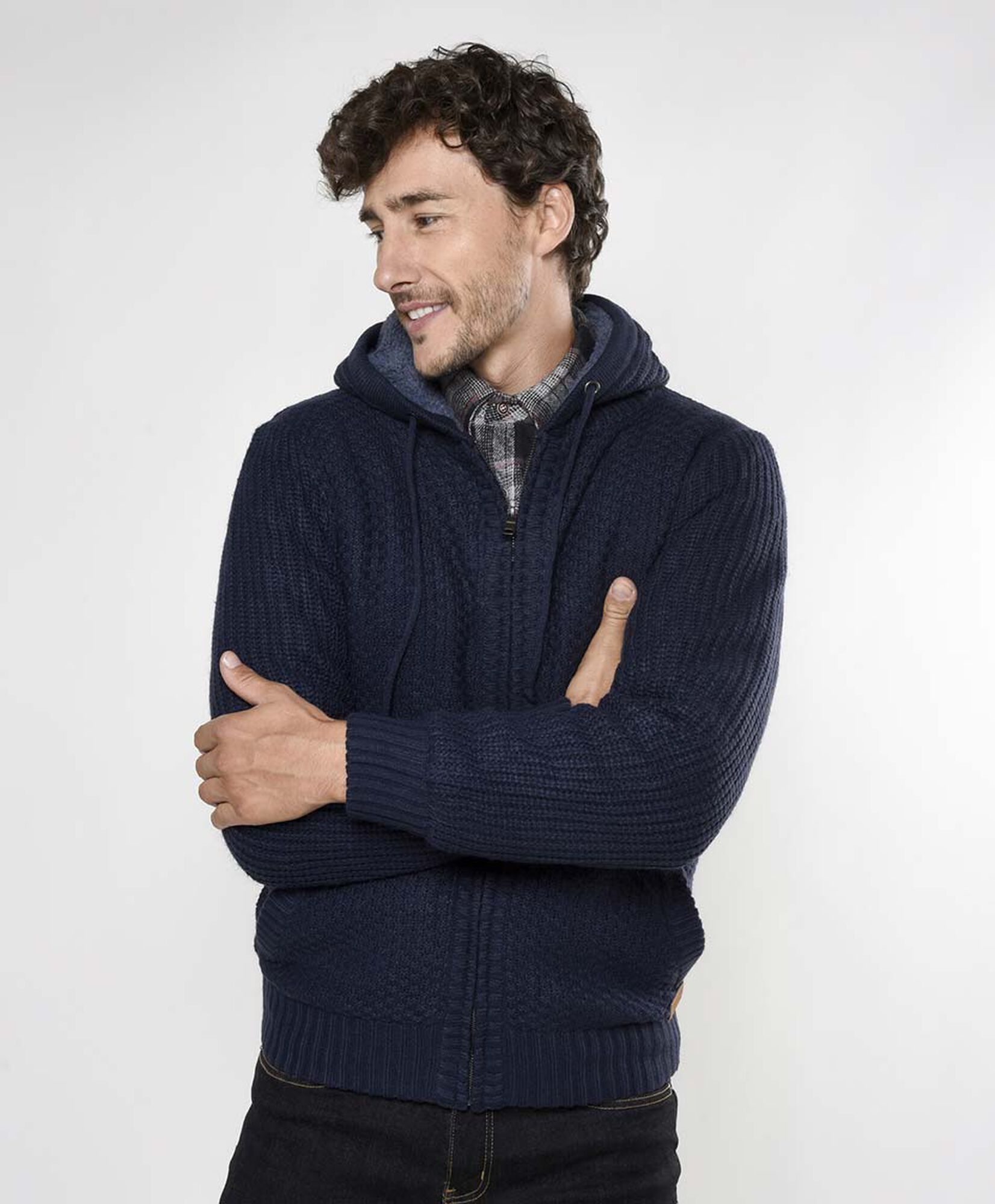 Sweater hombre texturizado capucha Sweater hombre texturizado capucha