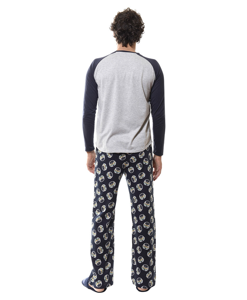 Pijama largo estampado