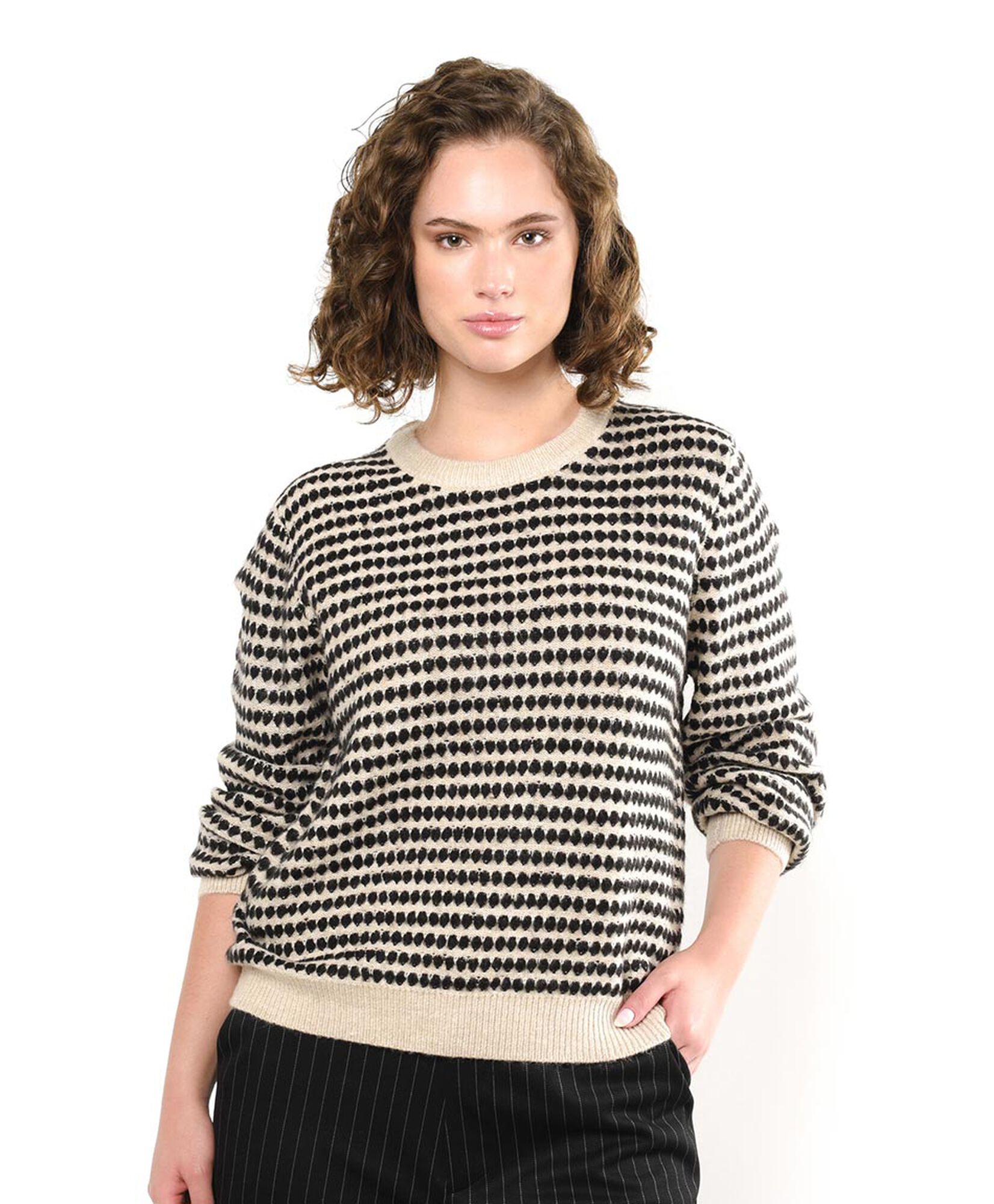 Sweater mujer mini puntos bicolor Sweater mujer mini puntos bicolor