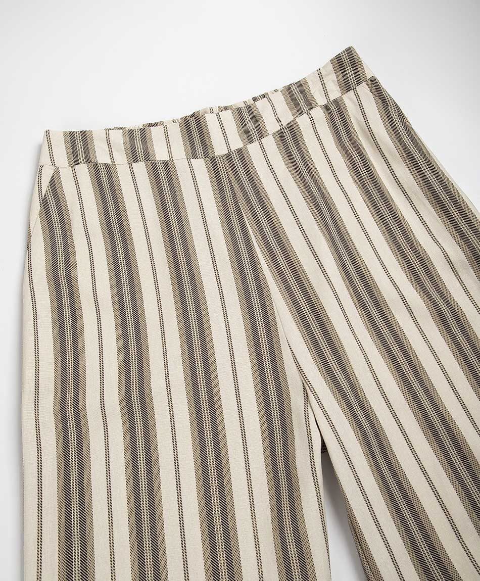 Pantal&oacute;n mujer rayas lino