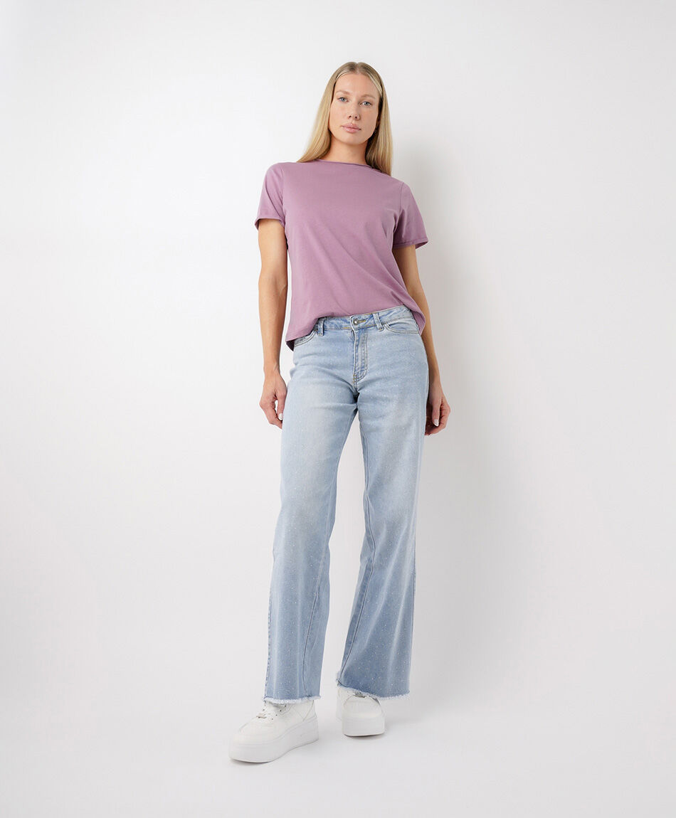 Jeans mujer mini brillos
