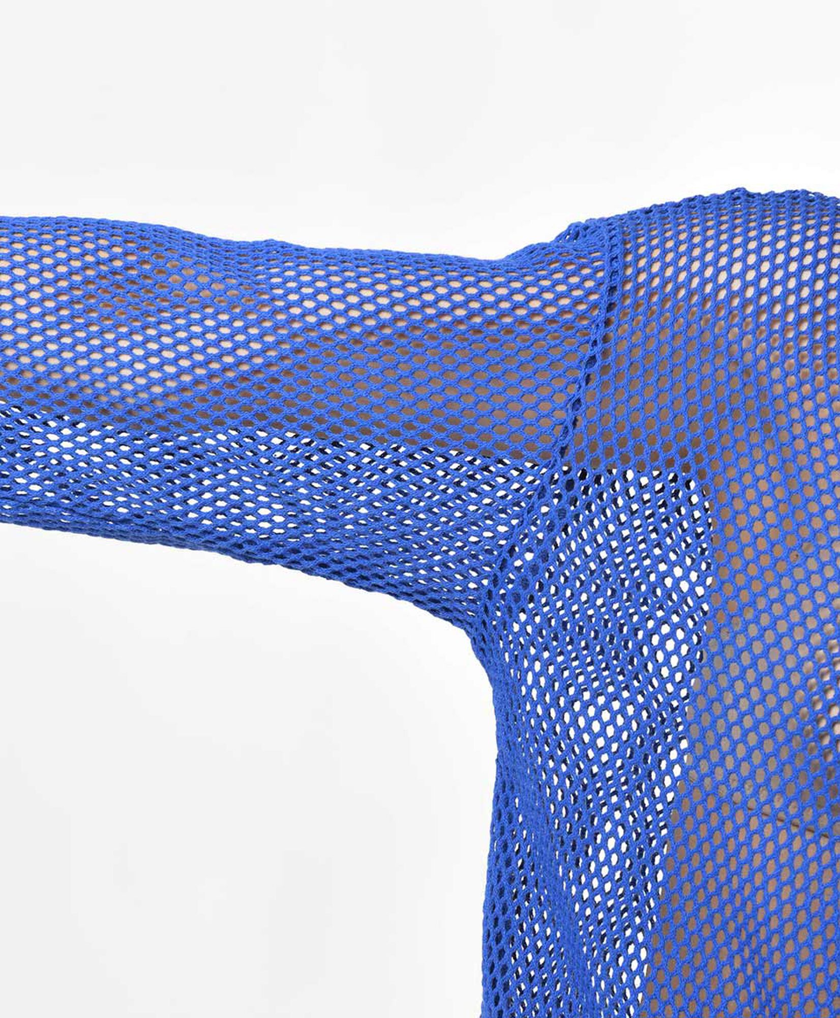 Tejido mujer crochet calado azul Tejido mujer crochet calado azul