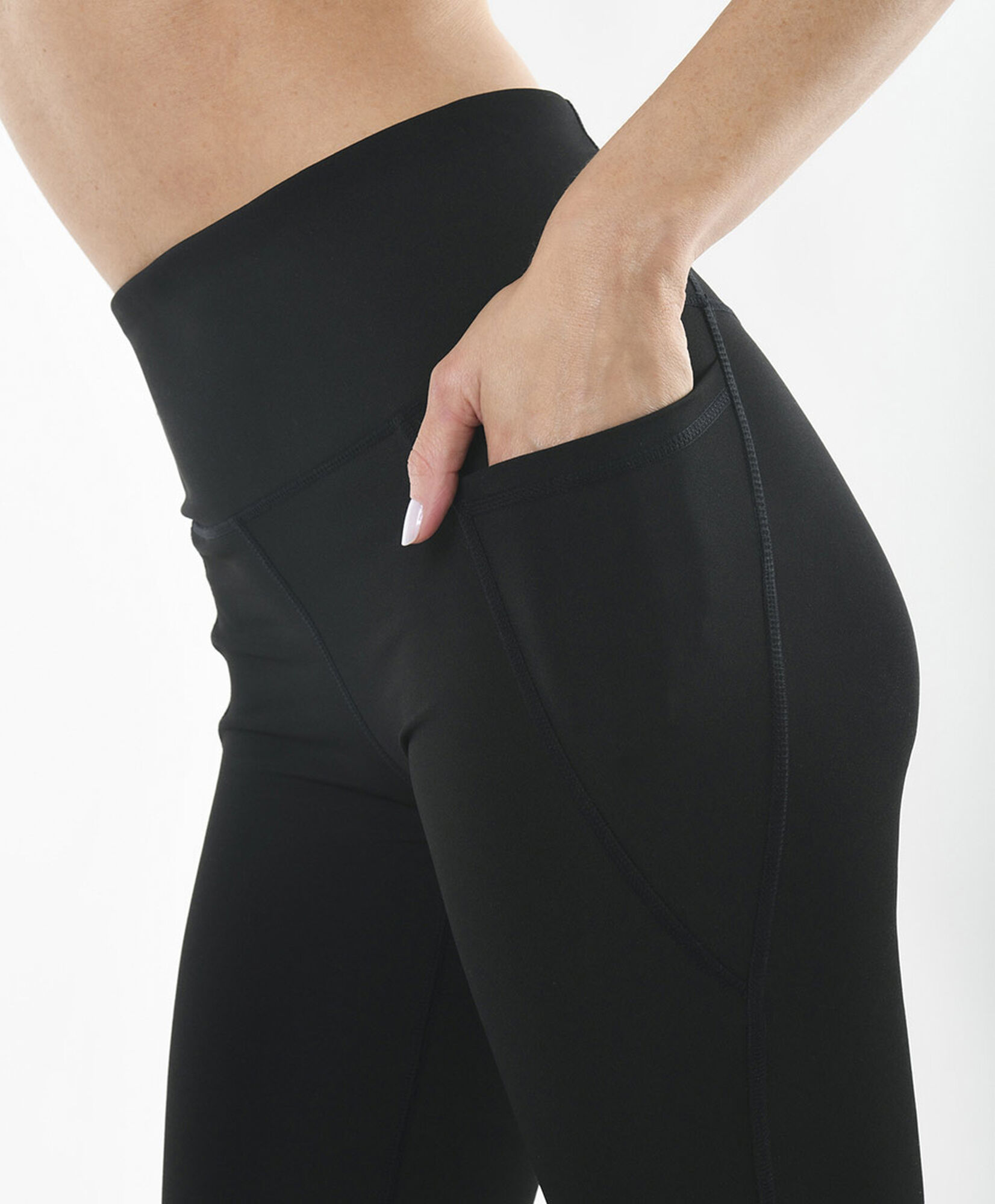 Calza mujer flare bolsillos tiro alto Calza mujer flare bolsillos tiro alto