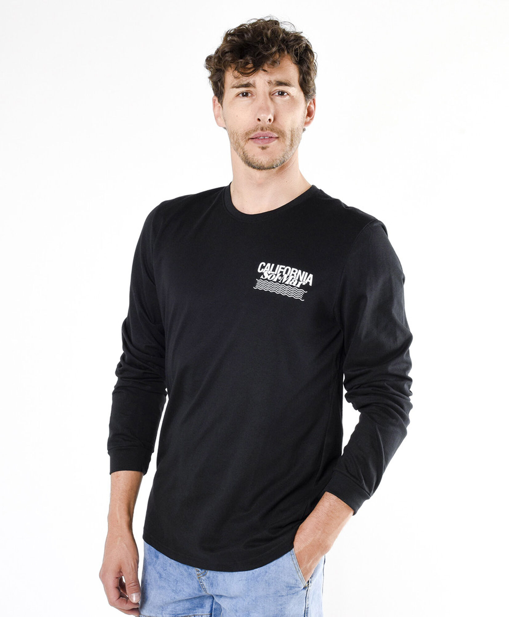 Polera hombre doble estampado california Polera hombre doble estampado california