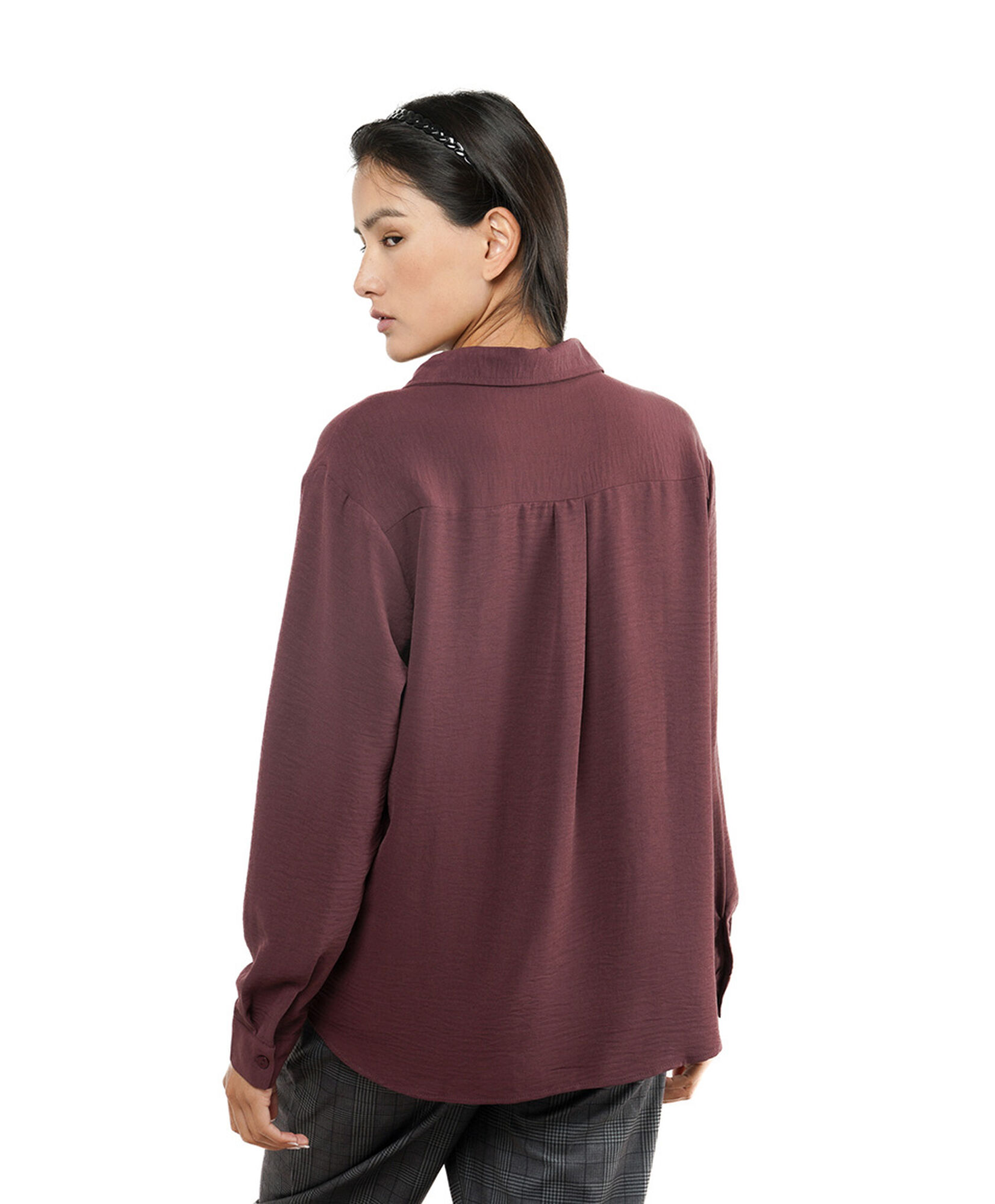 Blusa mujer textura bolsillo Blusa mujer textura bolsillo