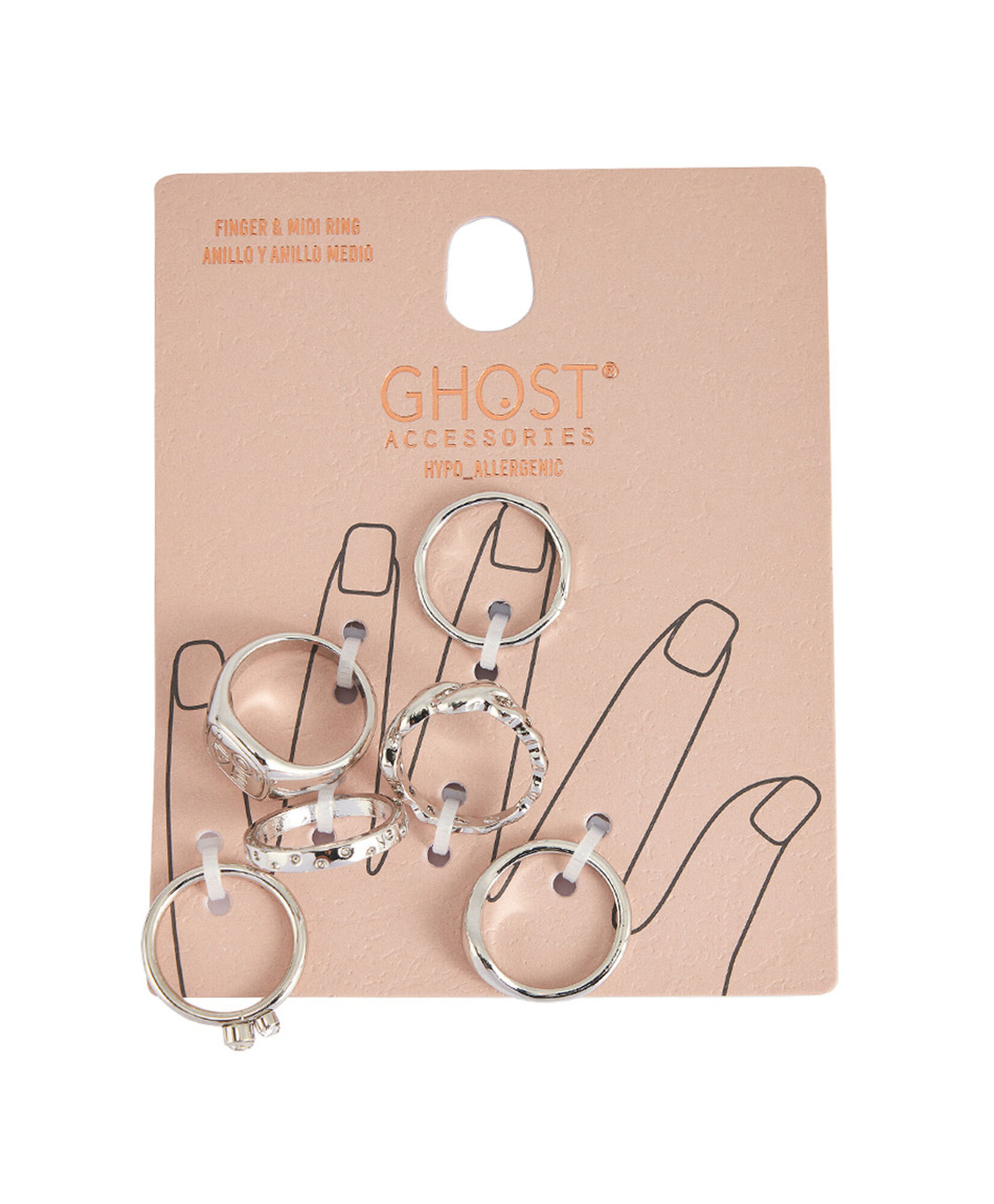Set 6 anillos mujer silver Set 6 anillos mujer silver