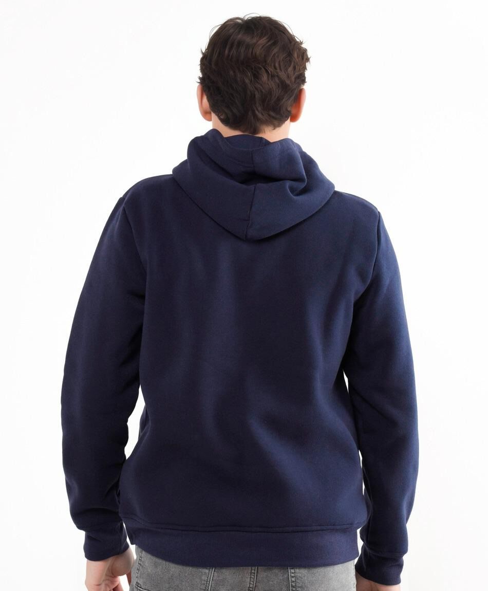 Poler&oacute;n hombre liso capucha