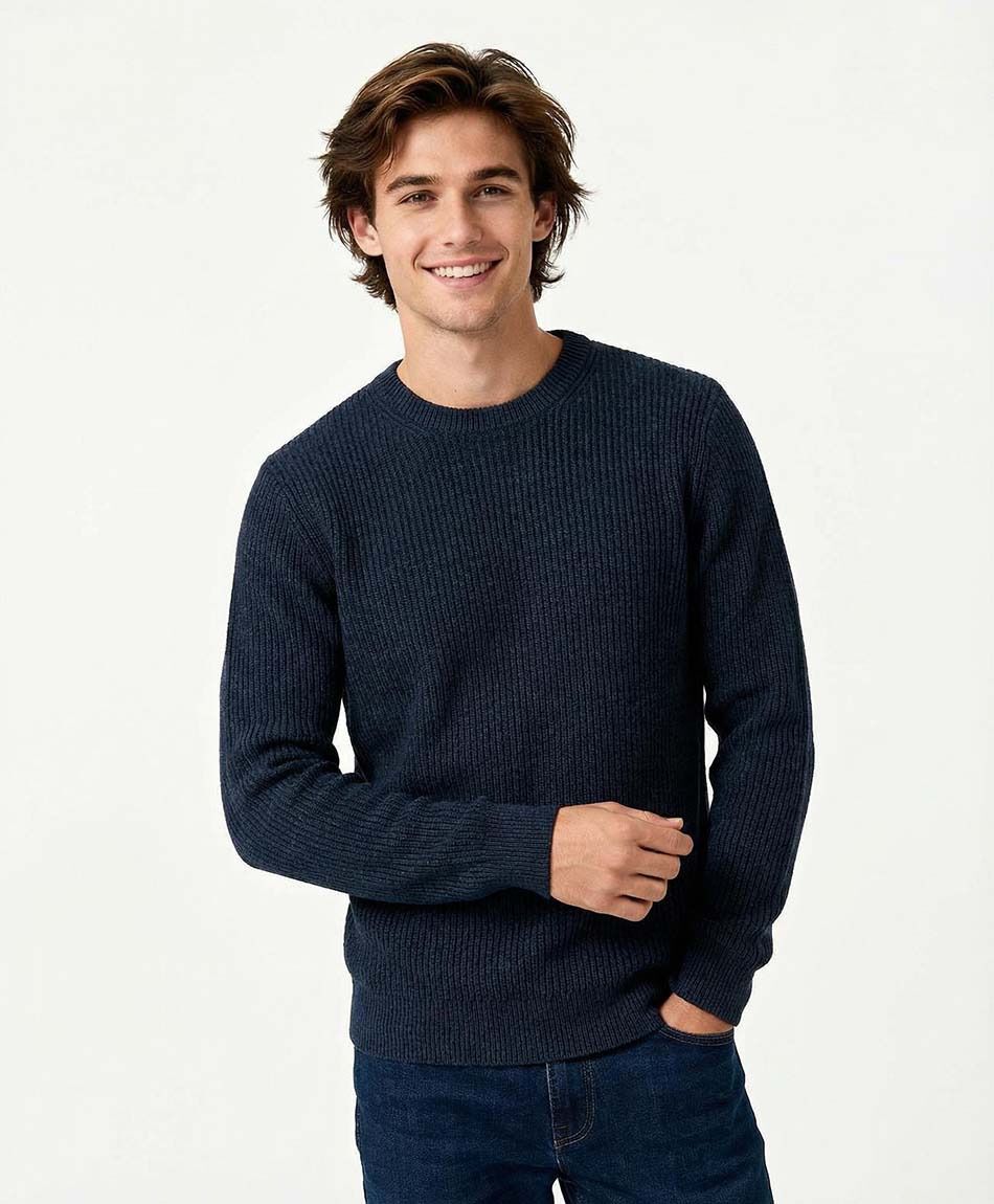 Sweater hombre acanalado