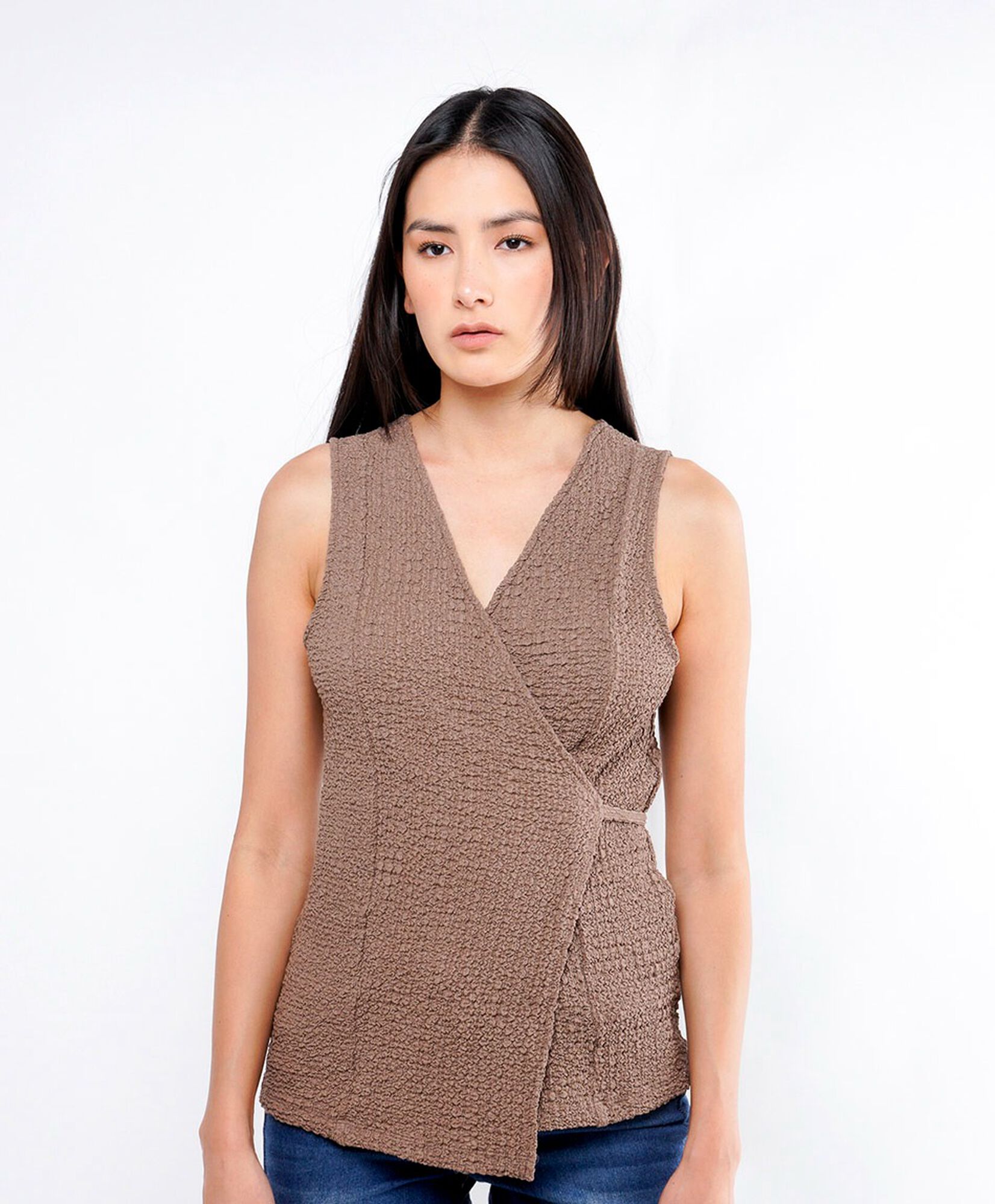 Blusa mujer textura cruzada Blusa mujer textura cruzada