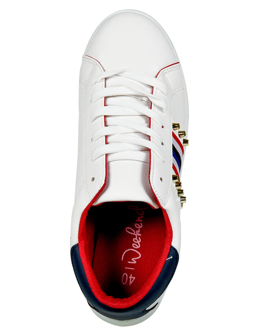 Zapatilla franja tachas