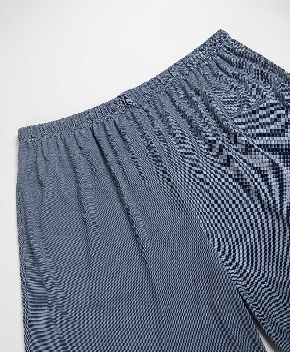 Pijama hombre  azul liso