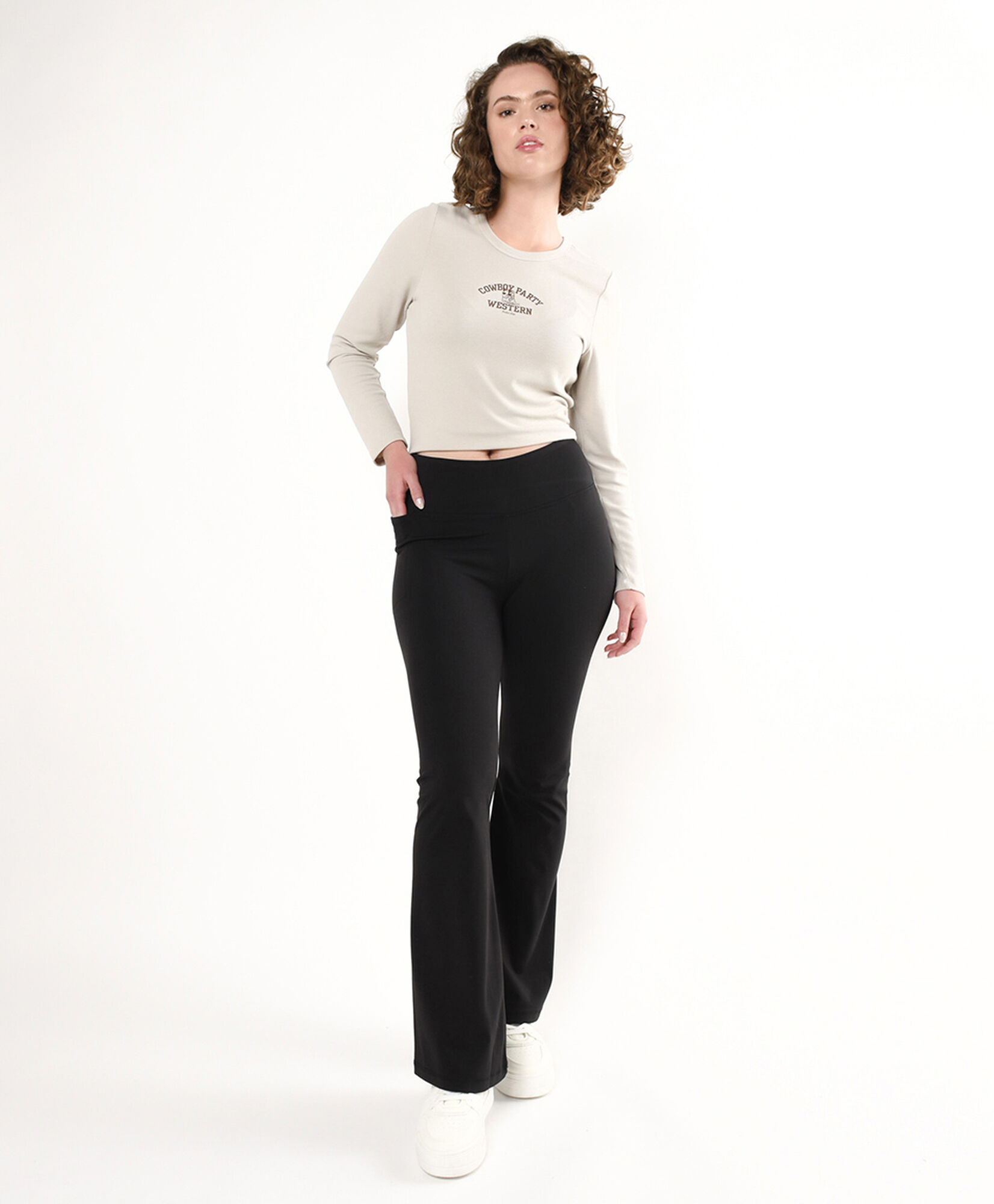 Leggins mujer negra flare Leggins mujer negra flare