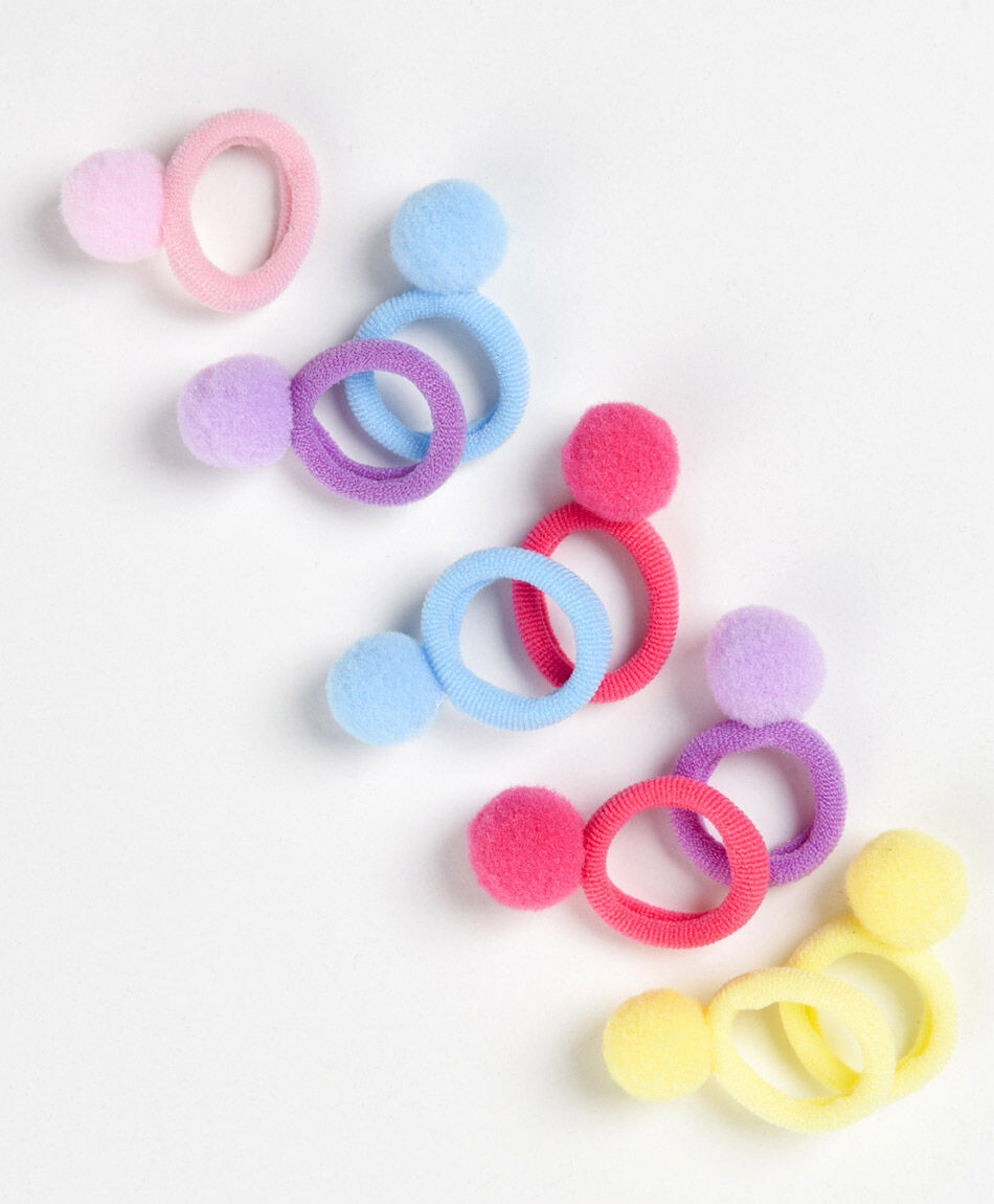 Set 10 colet ni&ntilde;a pompon