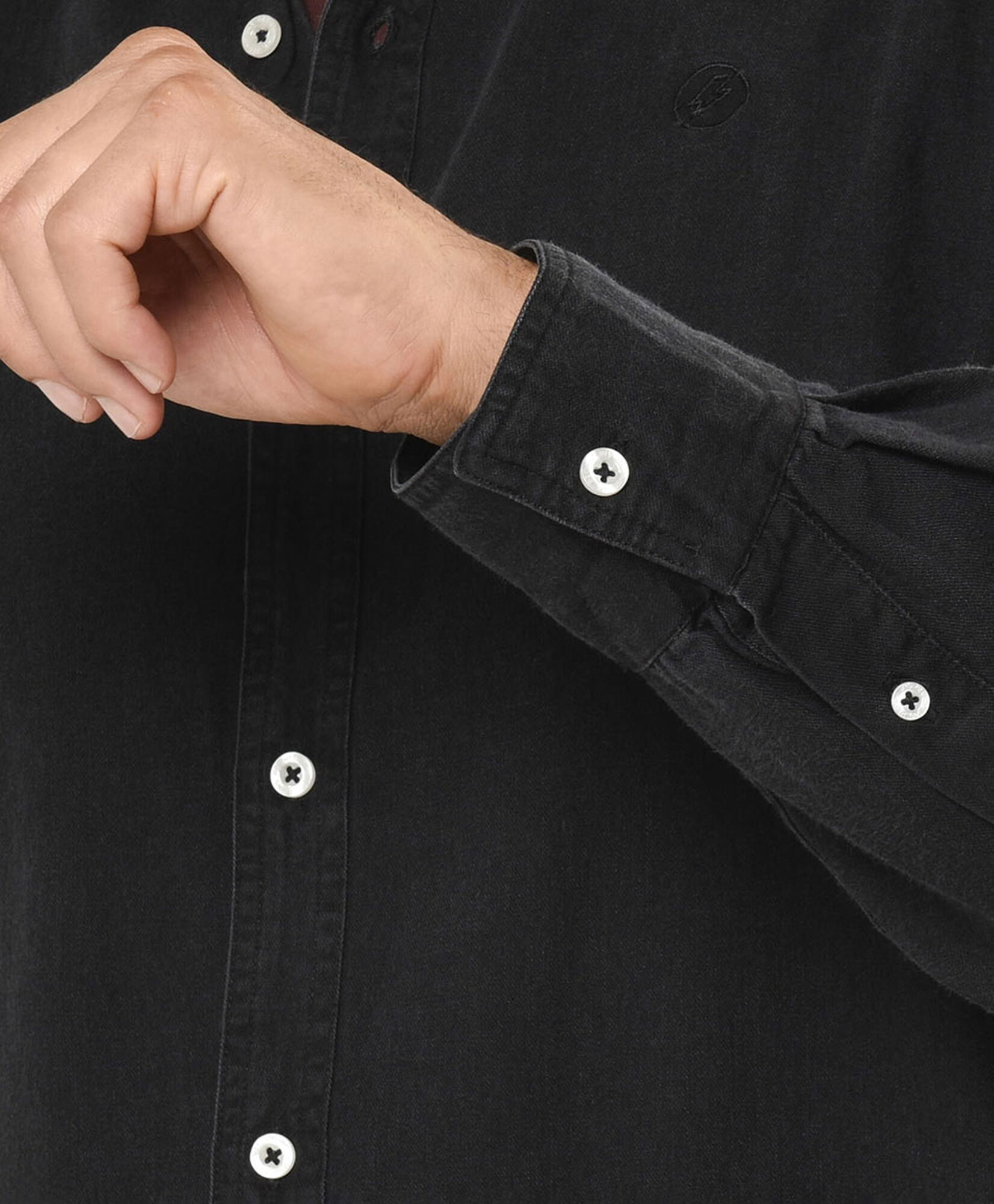 Camisa hombre lisa negra Camisa hombre lisa negra