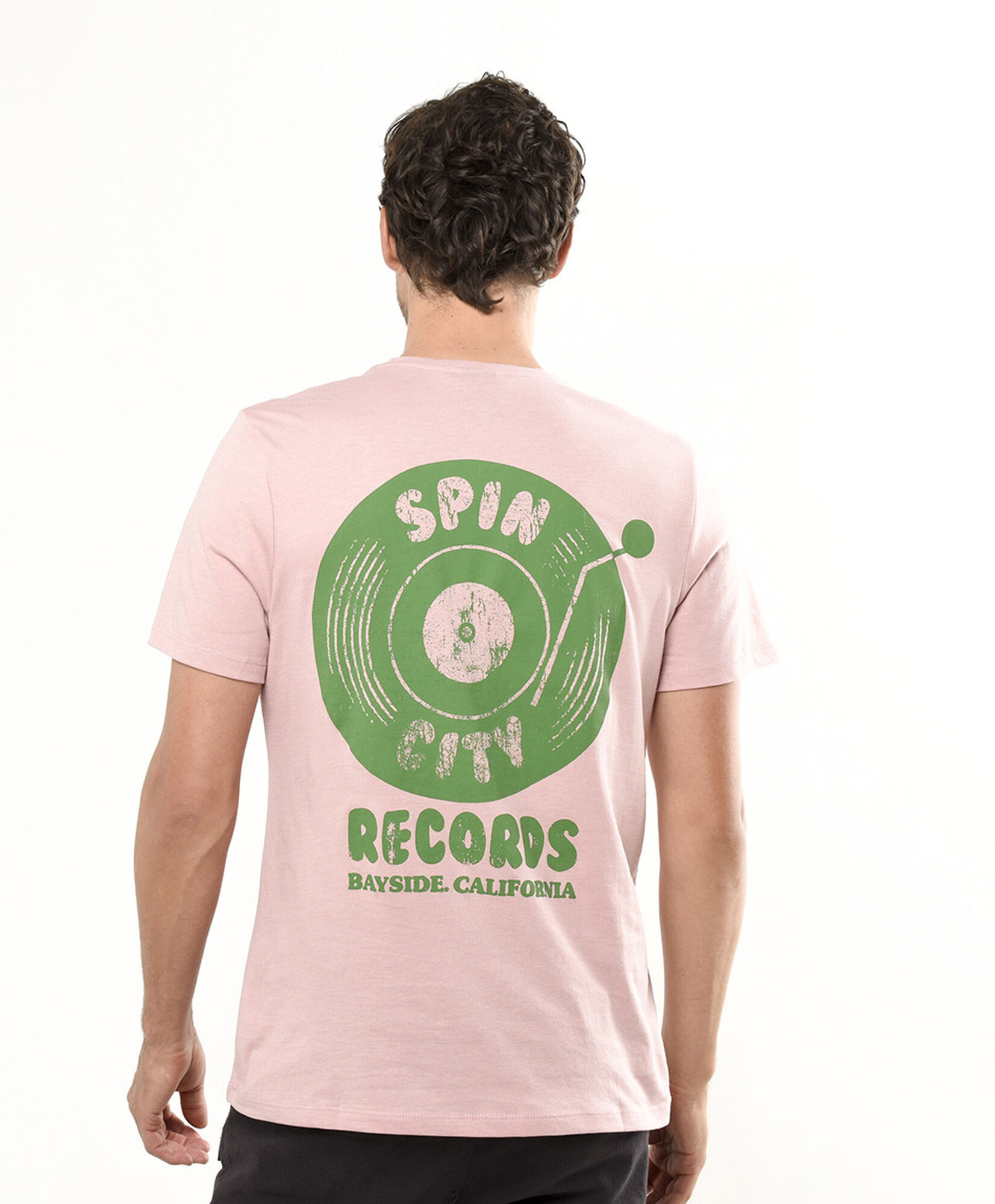 Polera hombre doble estampado vinyl Polera hombre doble estampado vinyl