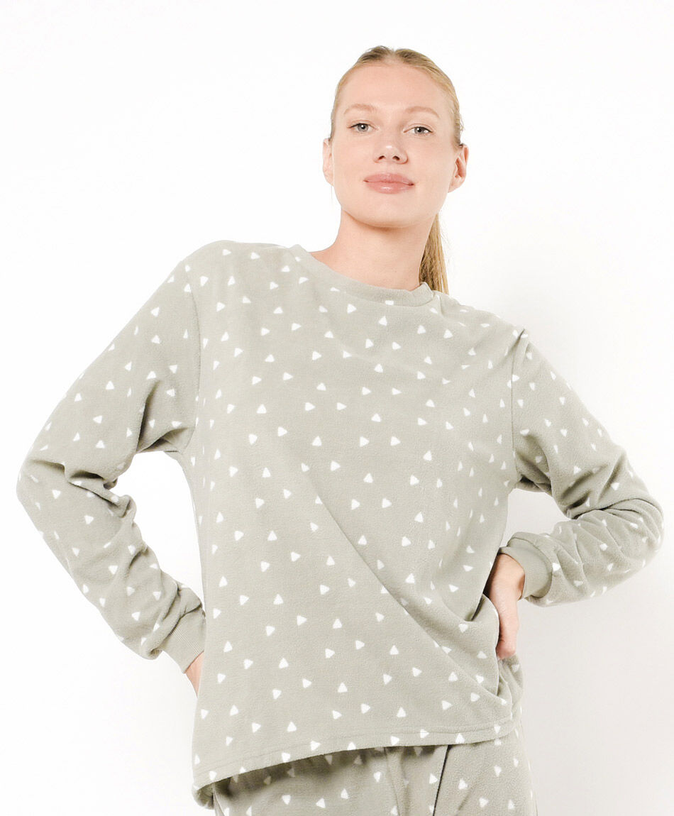 Pijama mujer micro polar tri&aacute;ngulos
