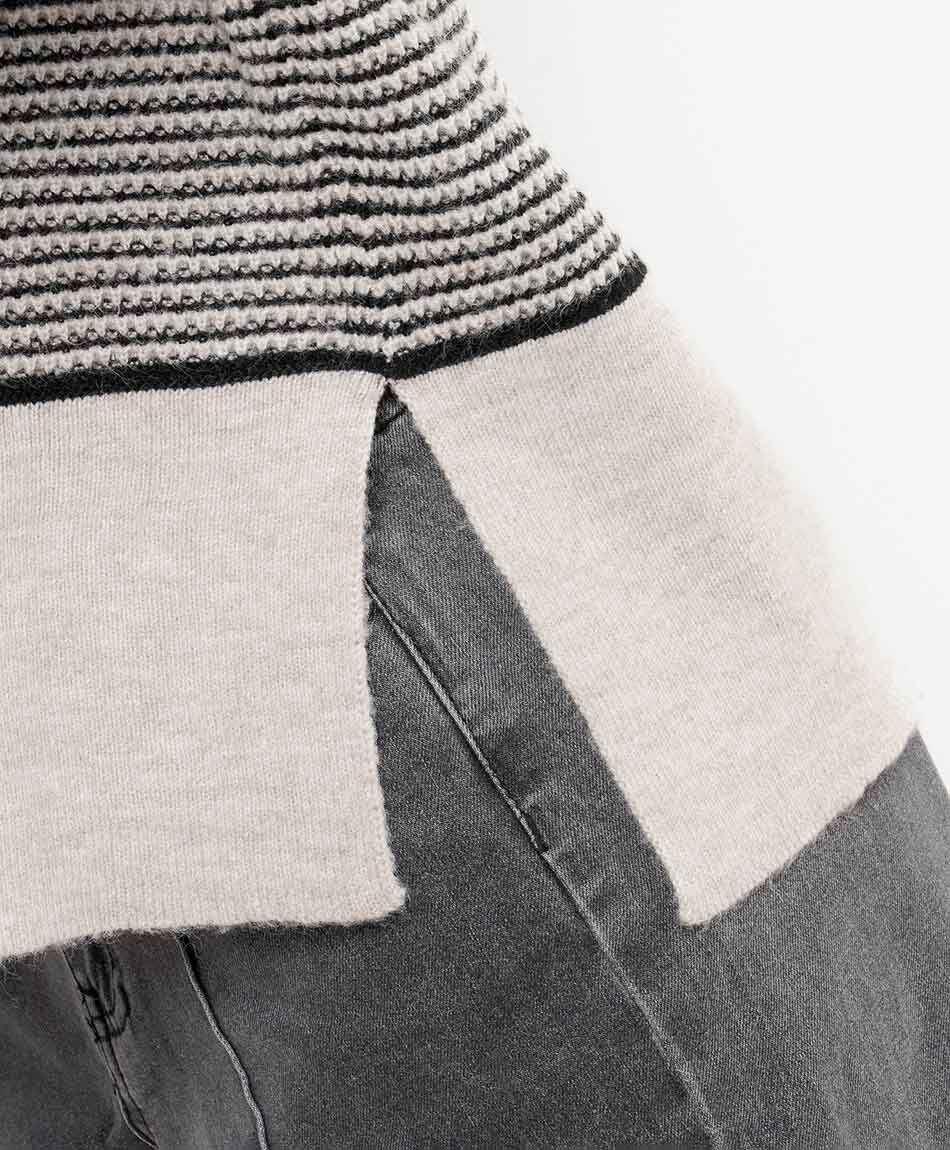 Sweater mujer l&iacute;neas cuello alto