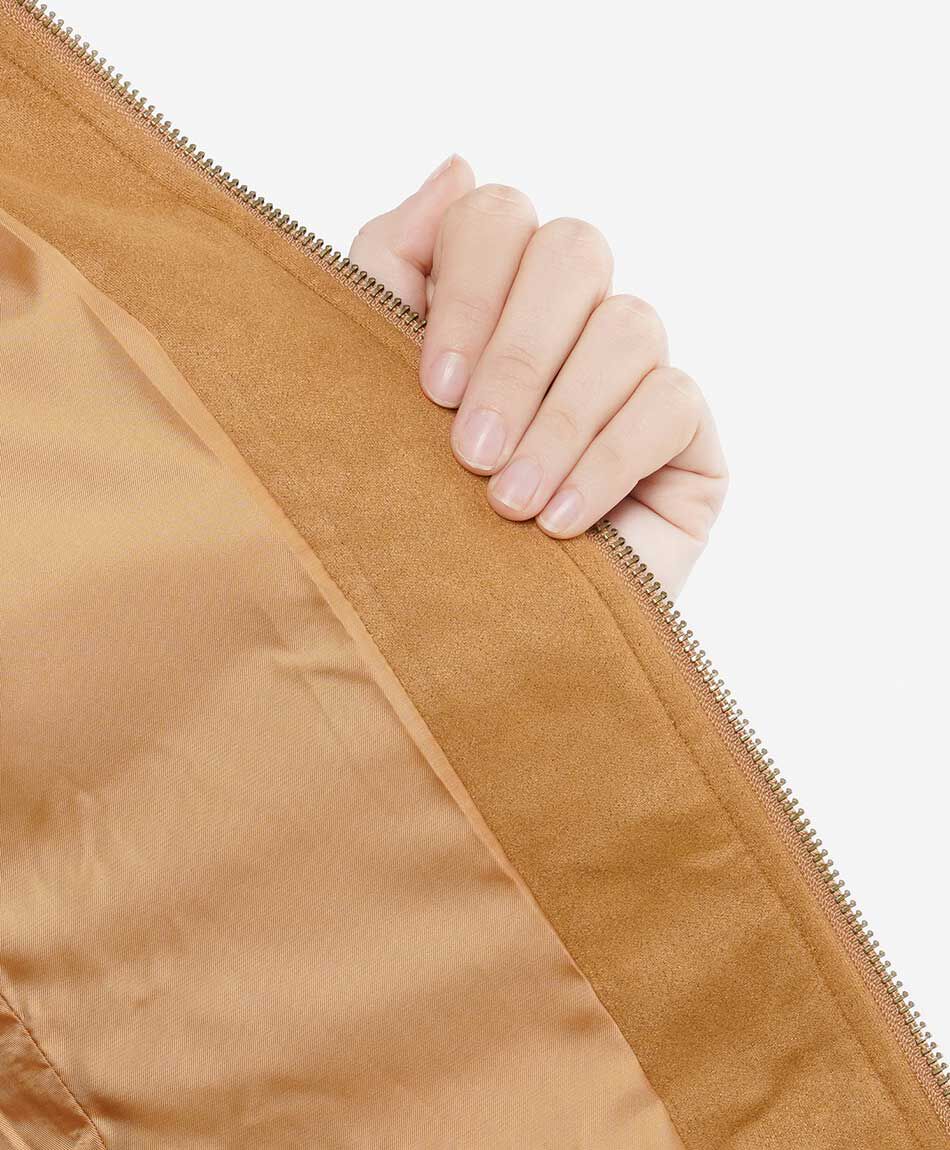 Chaqueta mujer suede cierre