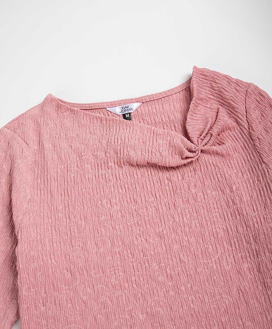 Polera mujer cuello asim&eacute;trico