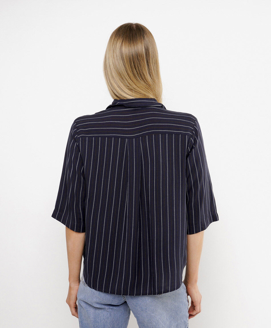 Blusa mujer l&iacute;neas  bicolor