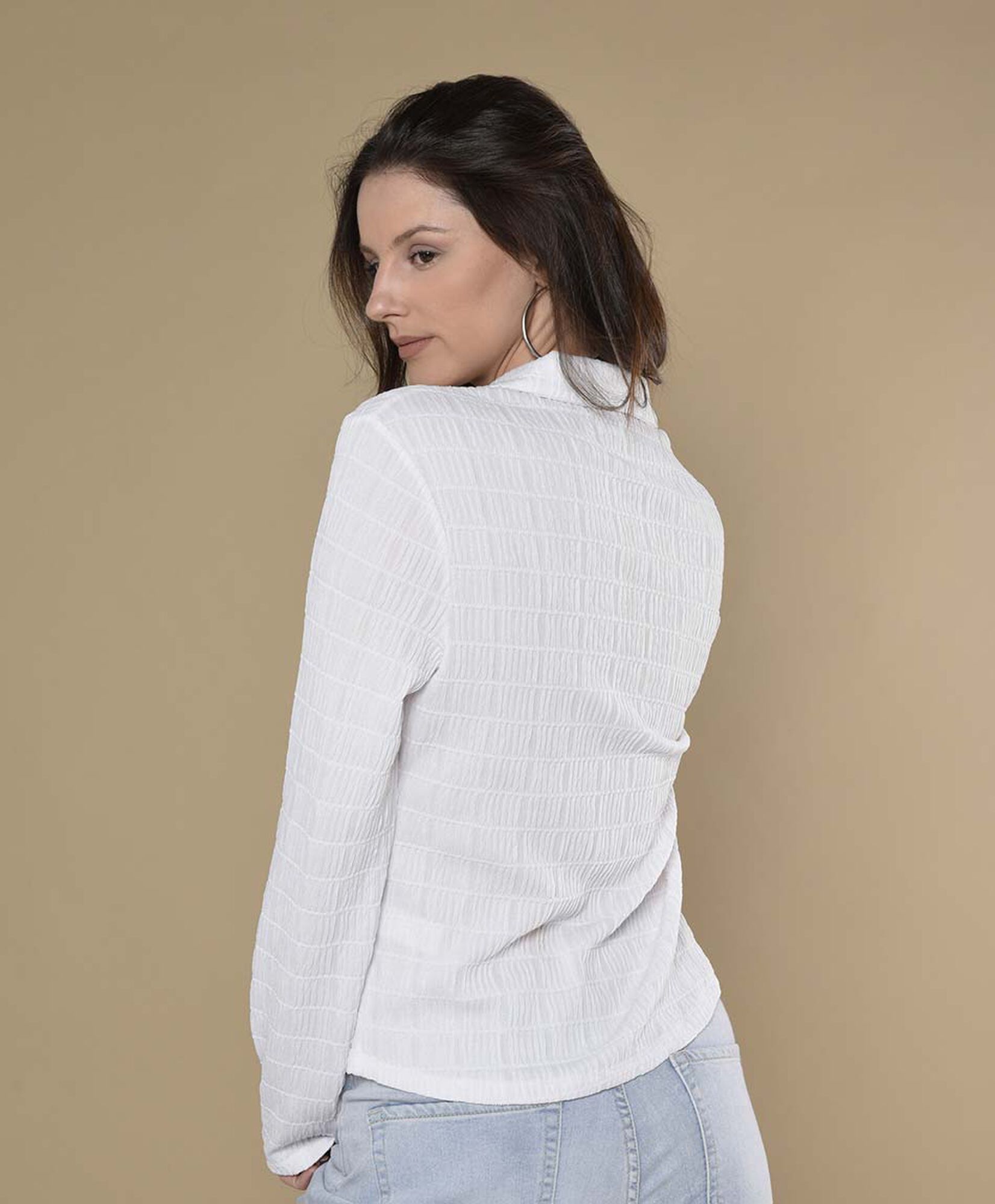Blusa mujer jacquard abierta Blusa mujer jacquard abierta